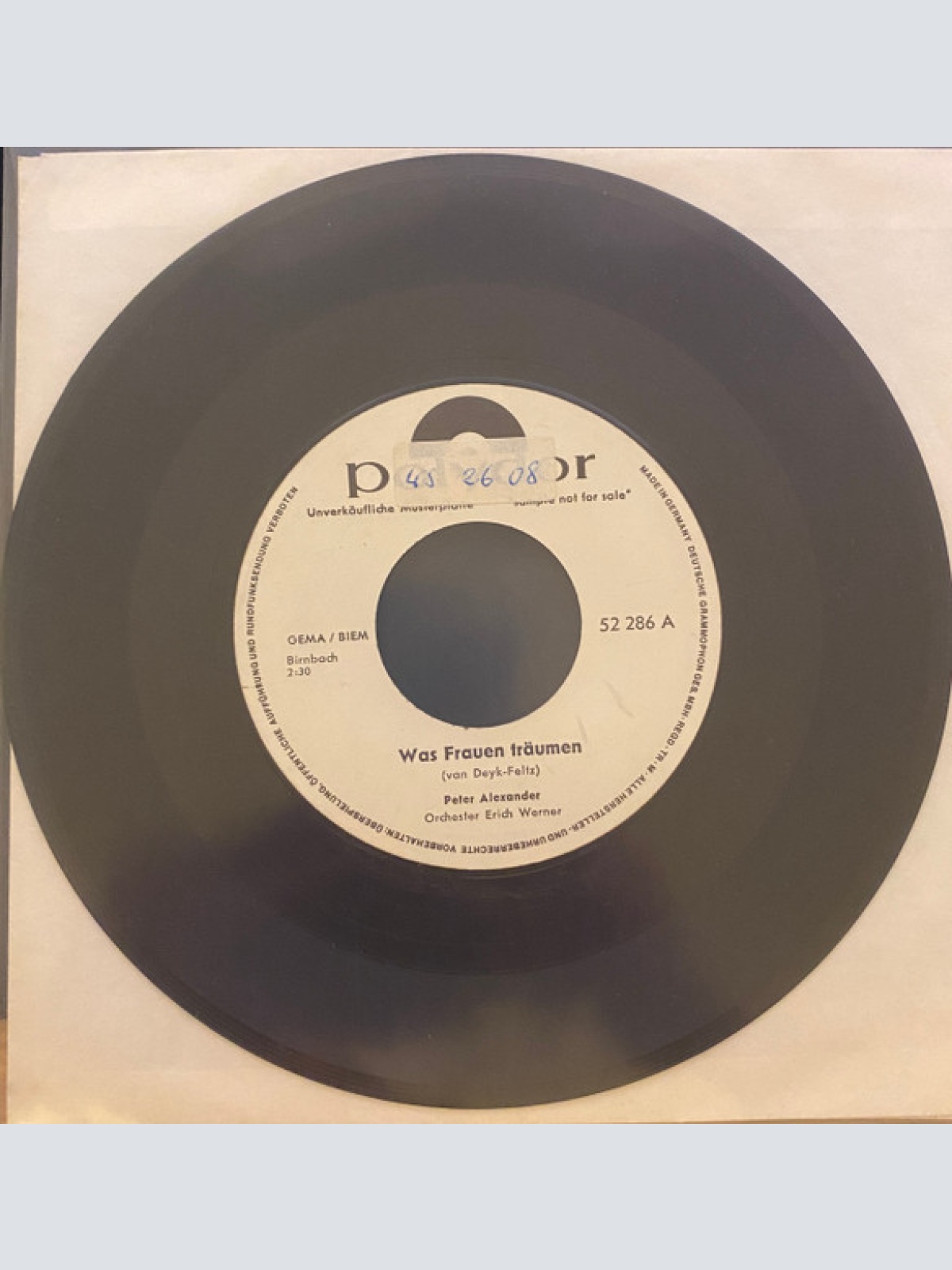 Vinyl / Peter Alexander - Was Frauen Träumen / Toi-toi-toi