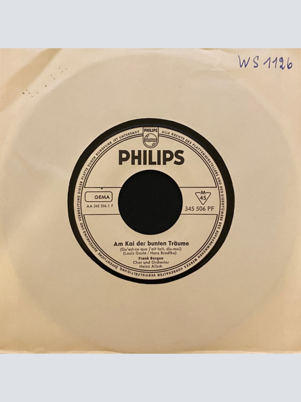 Vinyl / Frank Bergen - Am Kai Der Bunten Träume / Made In Mexiko