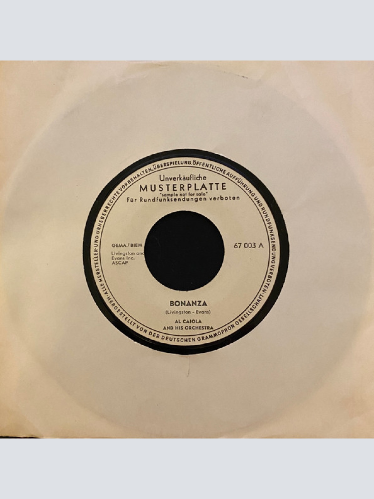 Vinyl / Al Caiola And His Orchestra - Bonanza