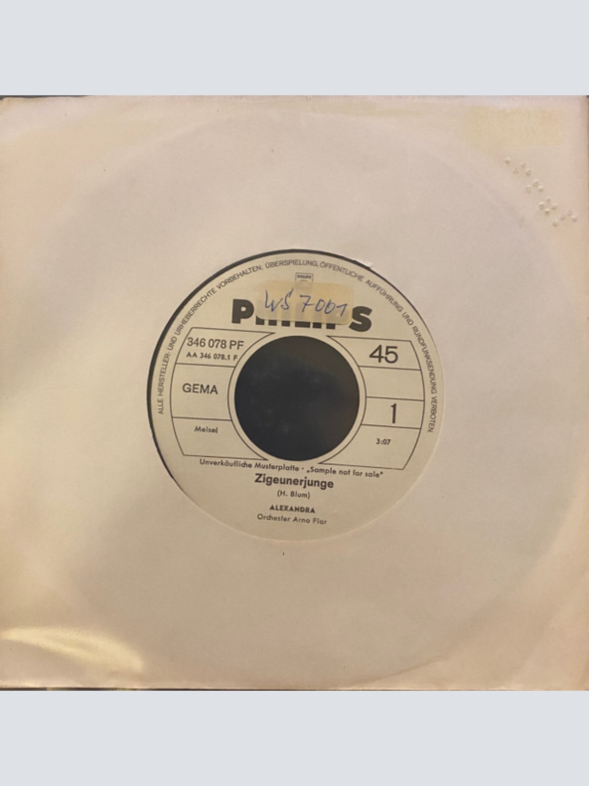 Vinyl / Alexandra (7) - Zigeunerjunge / Aus