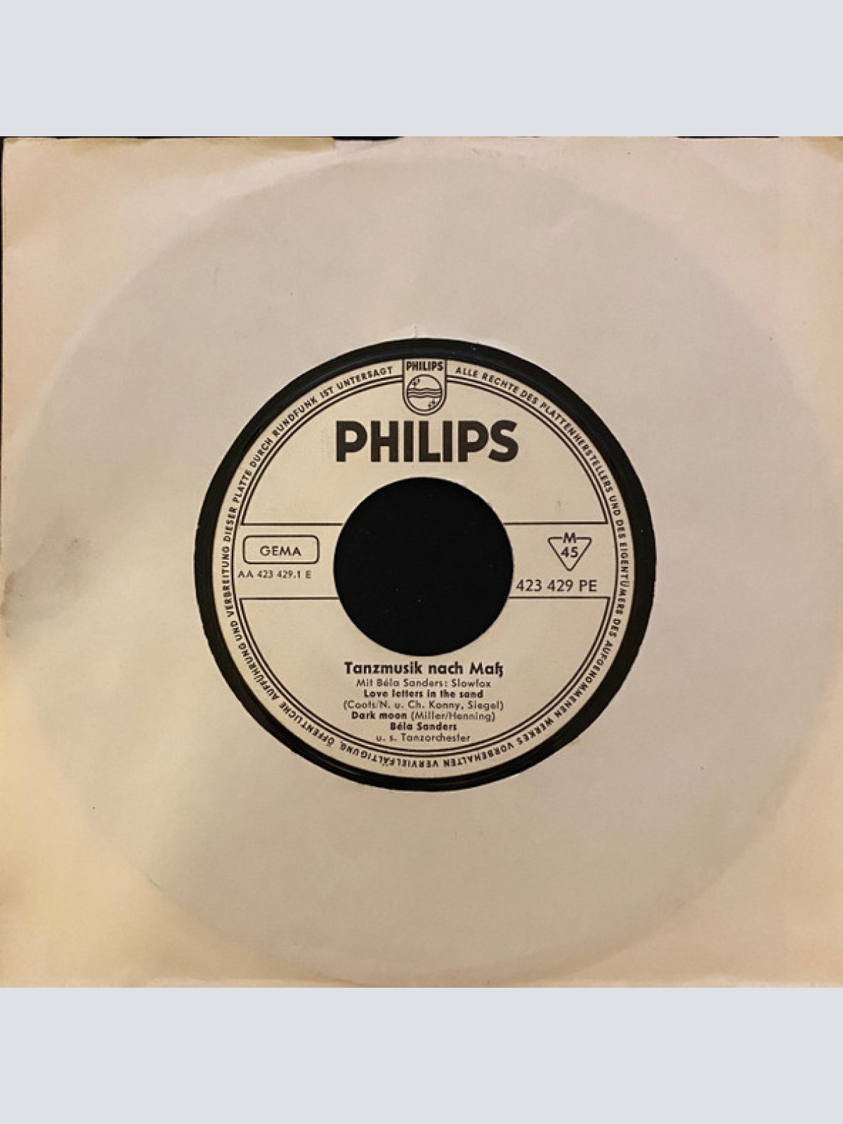 Vinyl / Béla Sanders Und Sein Tanzorchester* - Slowfox / Walzer