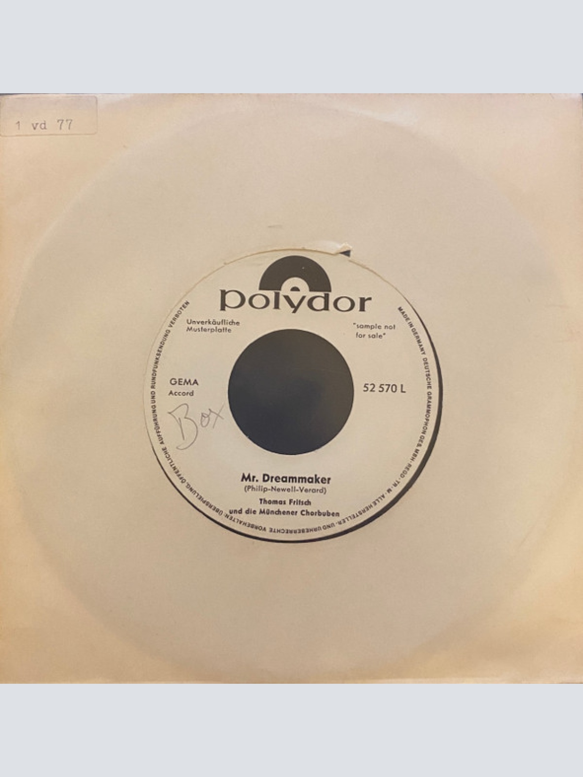 Vinyl / Thomas Fritsch - Schau Mich Bitte Nicht So Traurig An