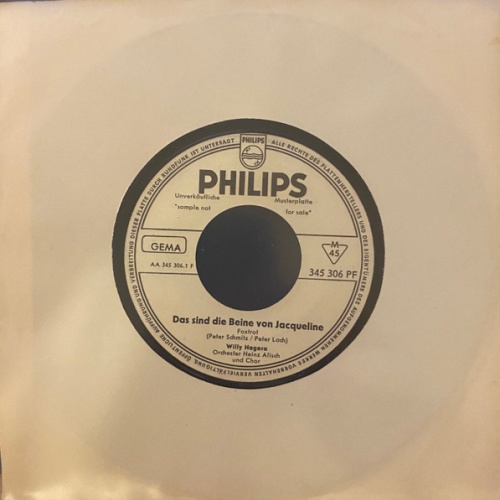 Vinyl / Willy Hagara - Das Sind Die Beine Von Jacqueline / Er Hat Schon Wieder Etwas Neues