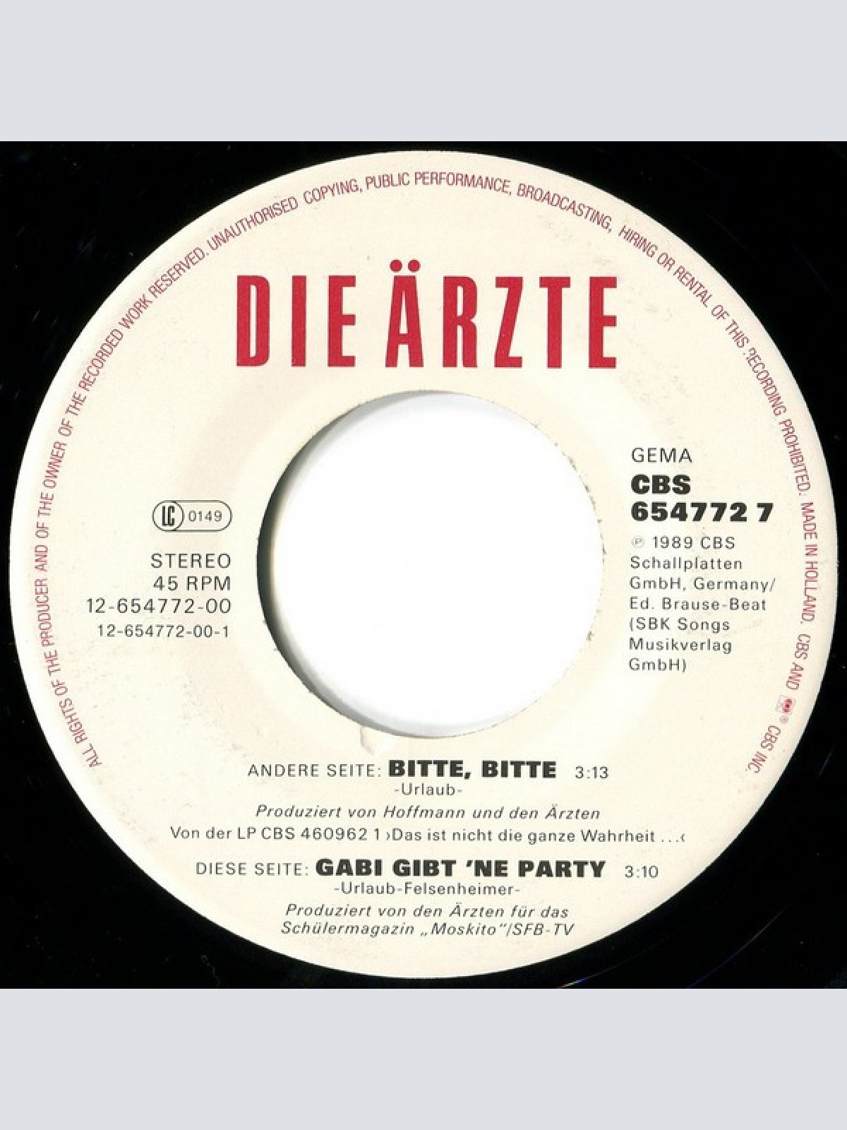 Vinyl / Die Ärzte - Bitte Bitte