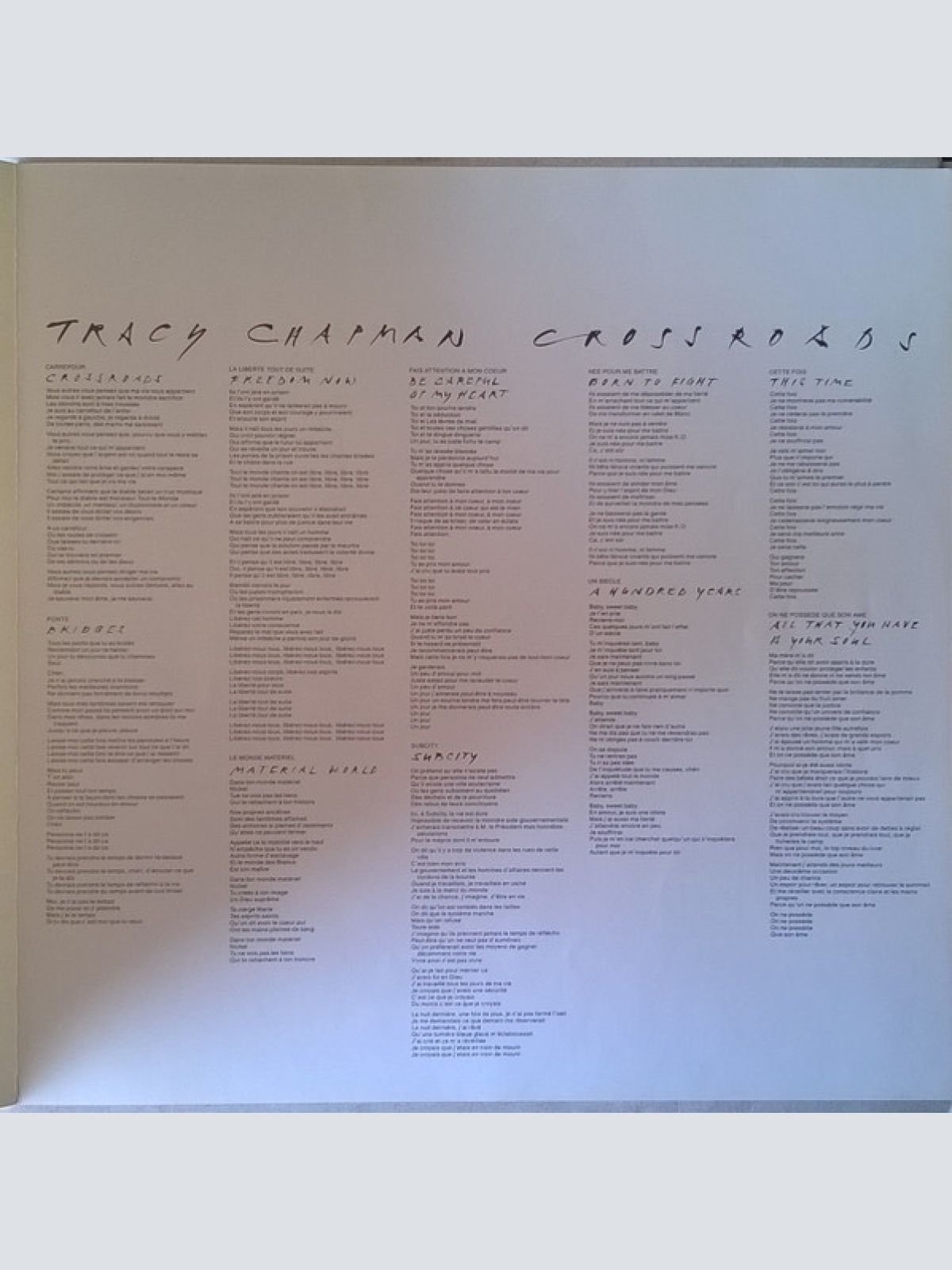 Vinyl / Tracy Chapman - Crossroads