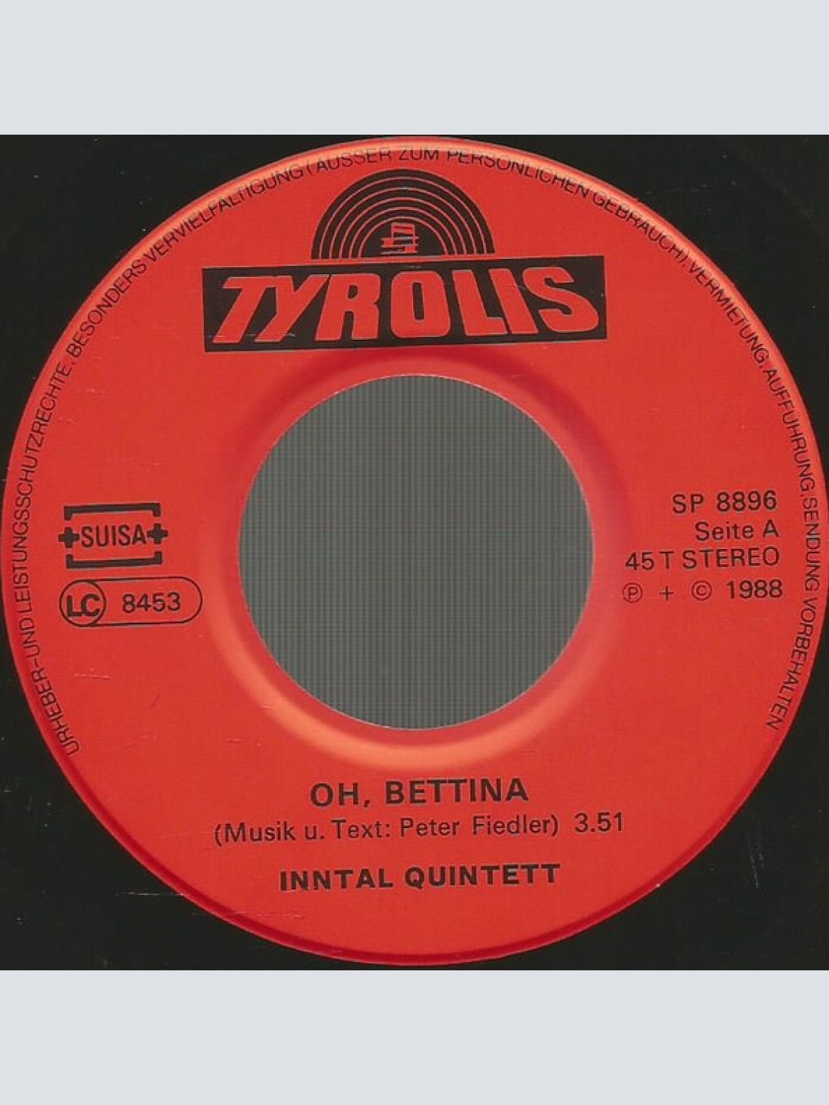 Vinyl / Inntal Quintett - Oh, Bettina