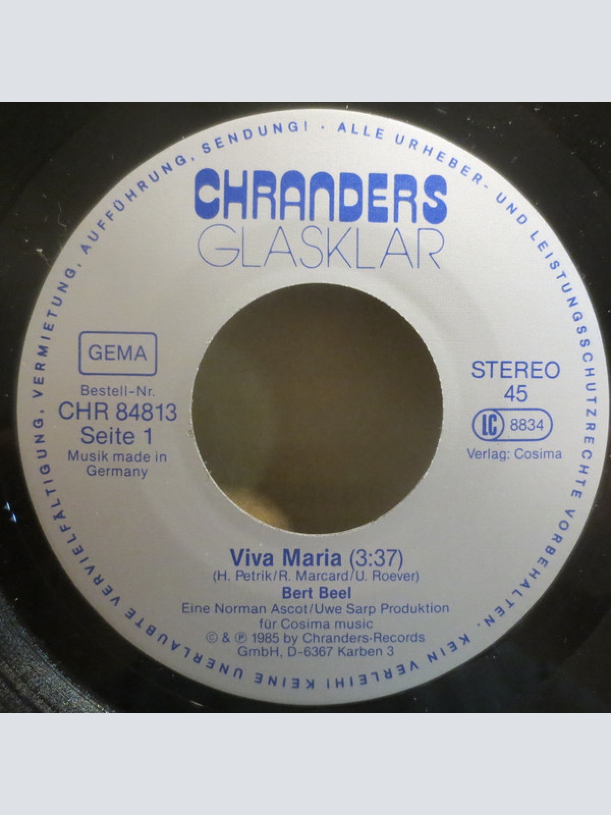 Vinyl / Bert Beel - Viva Maria