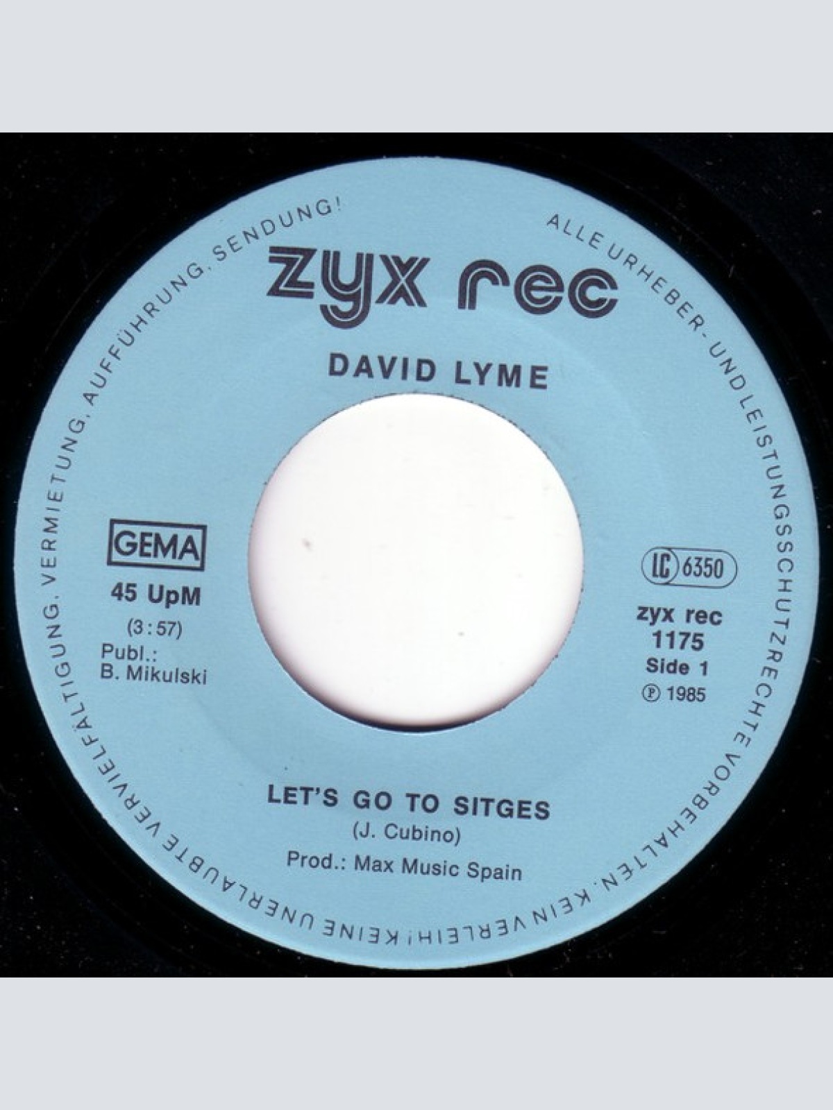 Vinyl / David Lyme - Let's Go To Sitges