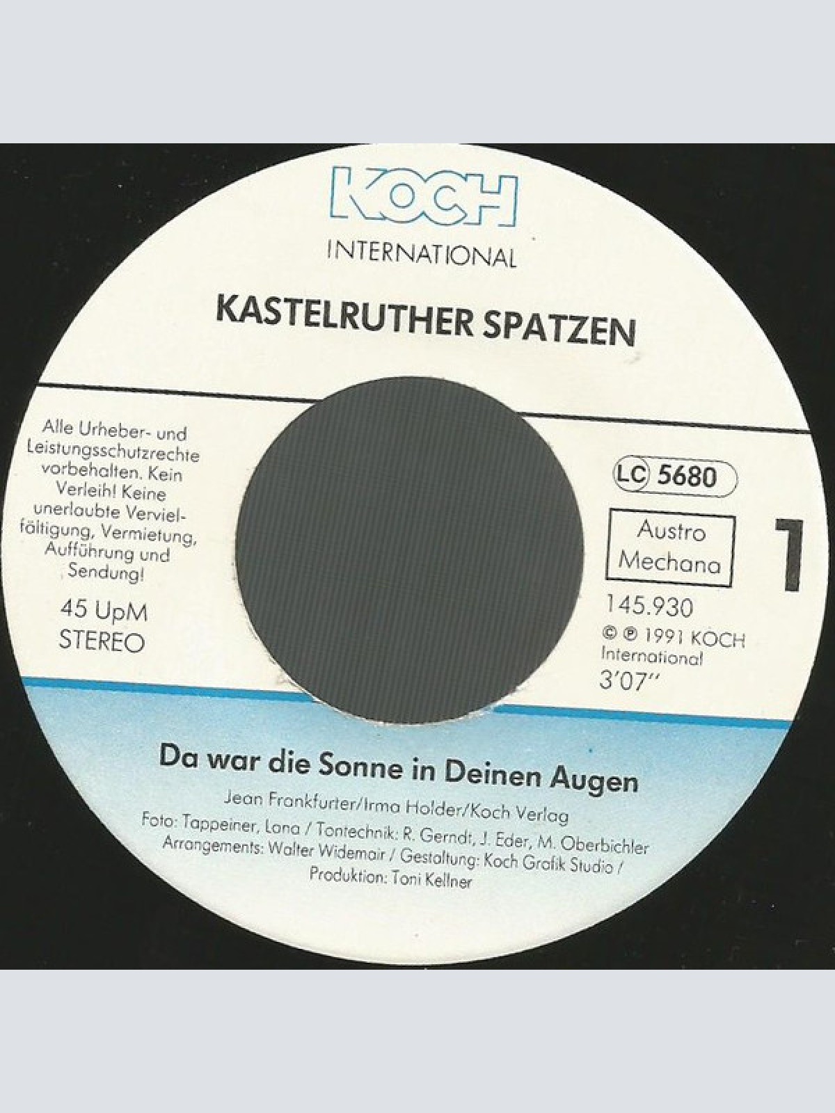 Vinyl / Kastelruther Spatzen - Da War Die Sonne In Deinen Augen