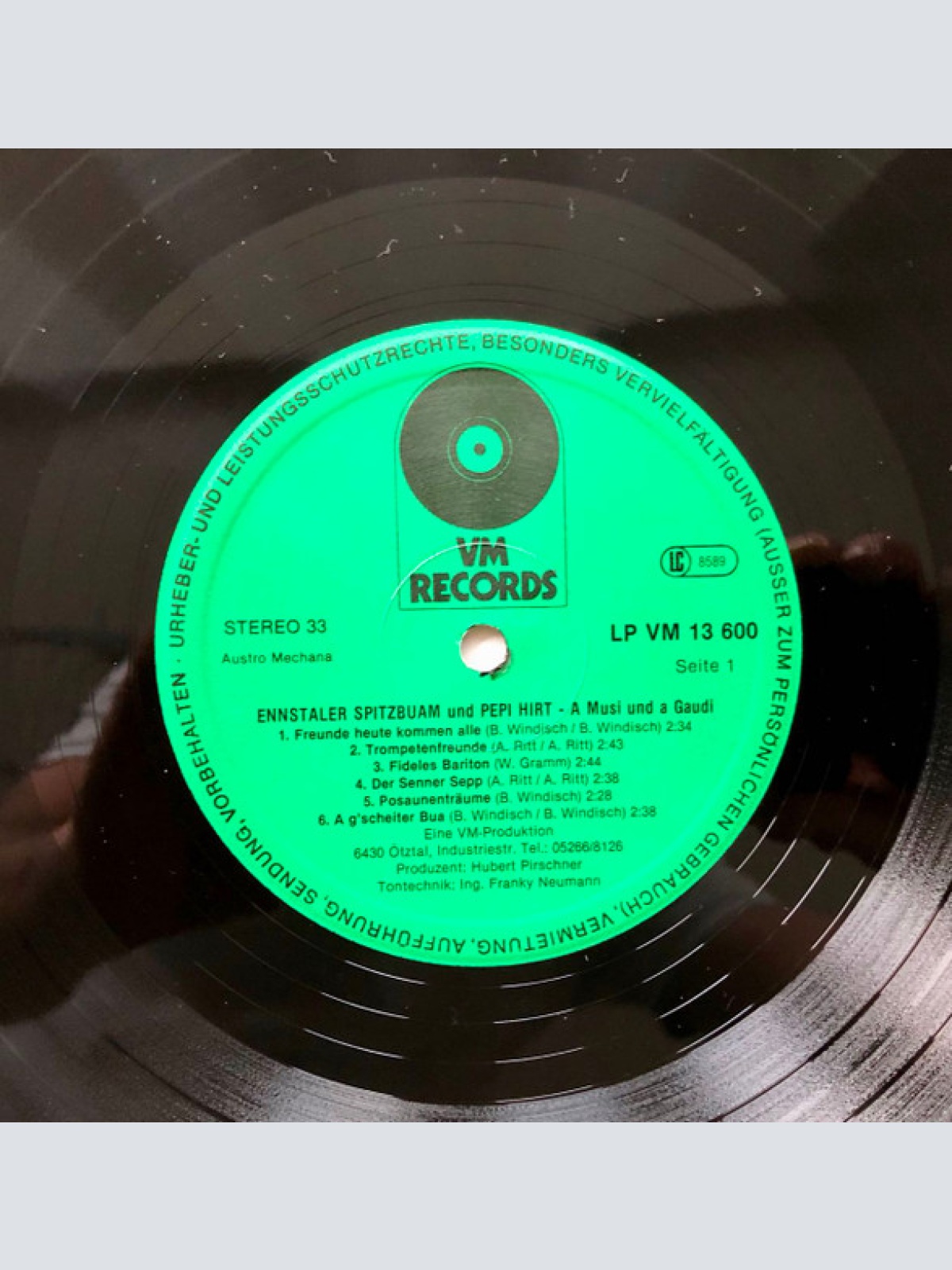 Vinyl / Ennstaler Spitzbuam* Und Pepi Hirt - A Musi Und A Gaudi