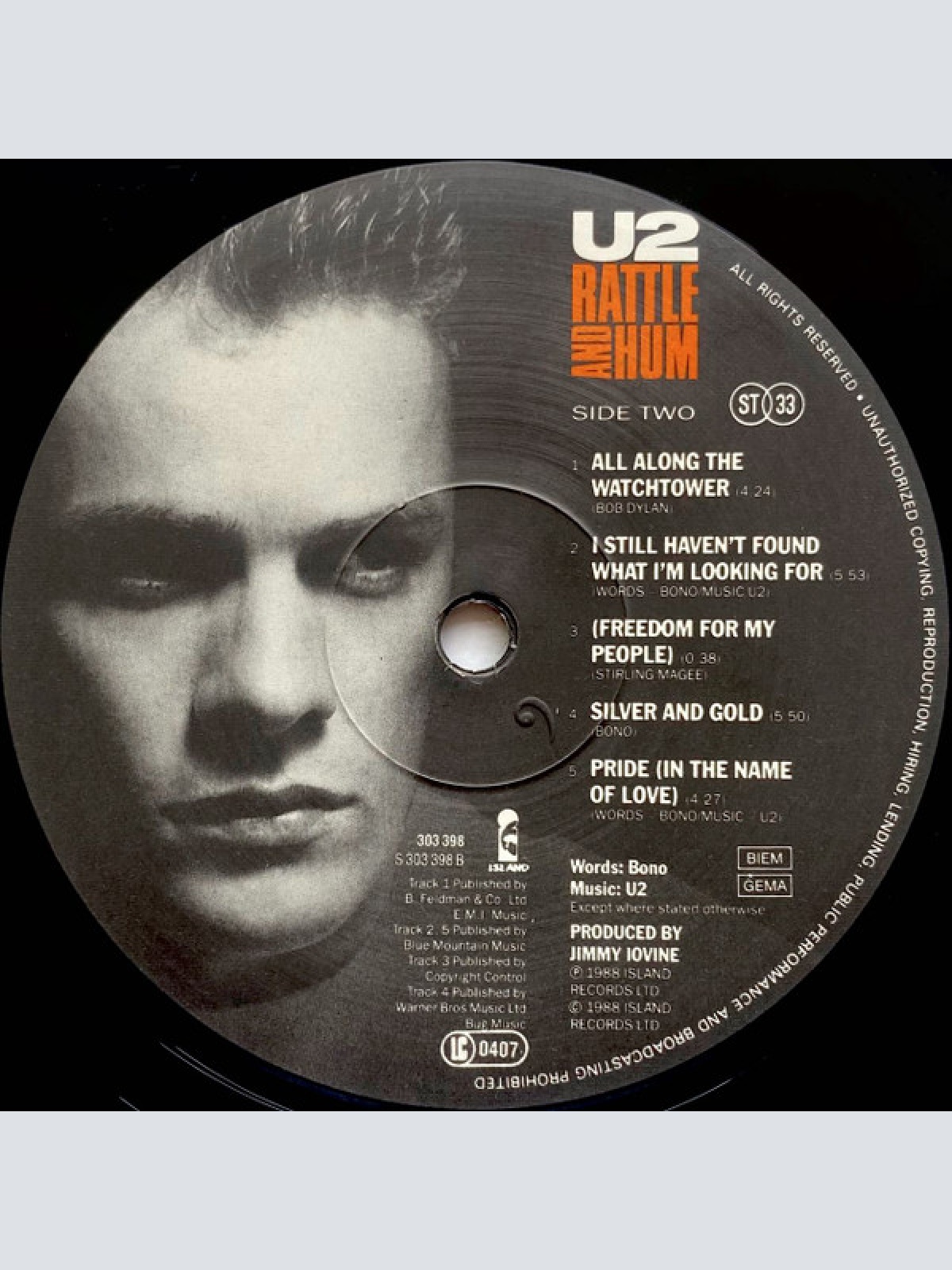 Vinyl / U2 - Rattle And Hum