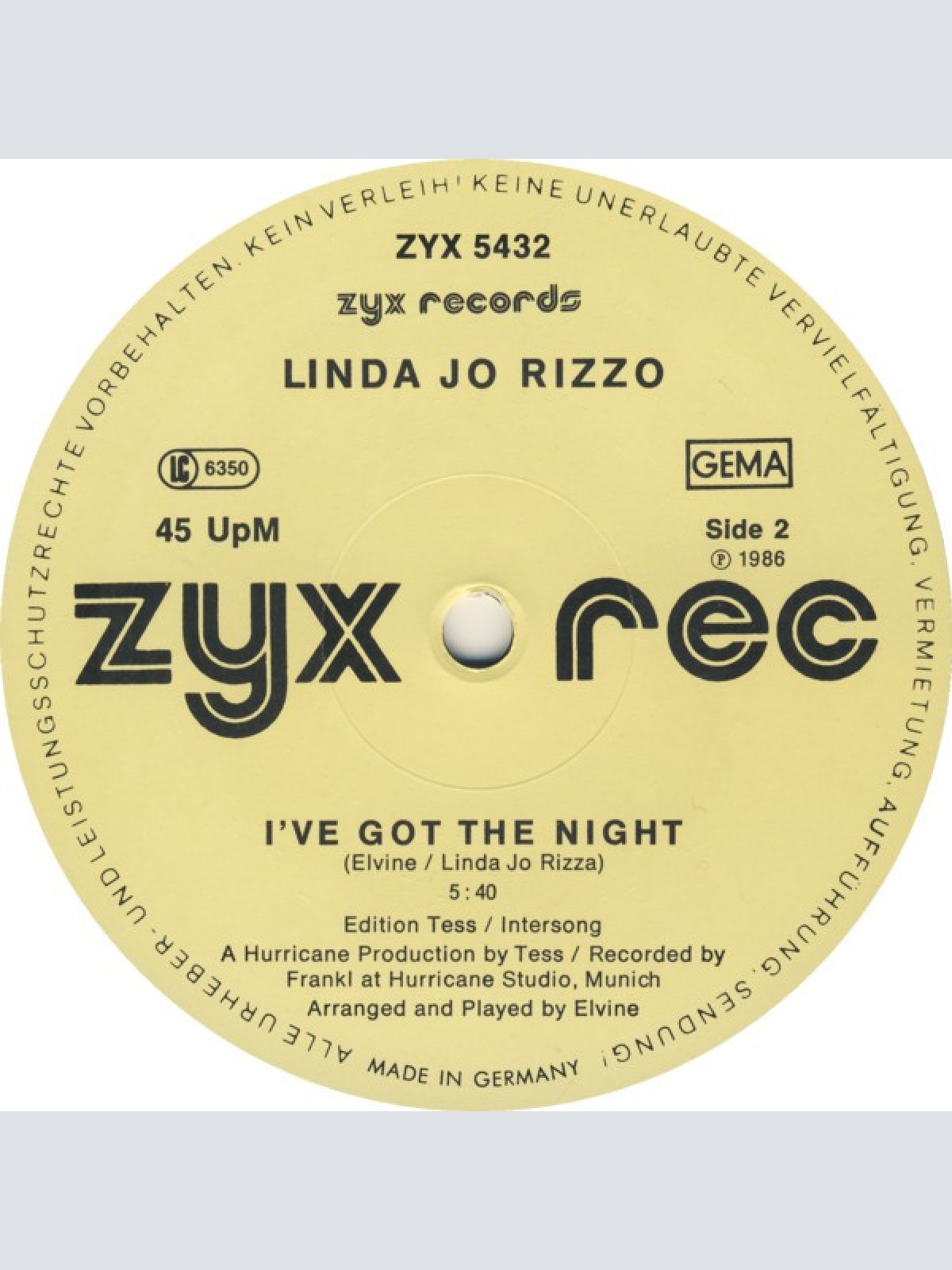 Vinyl / Linda Jo Rizzo - You're My First, You're My Last