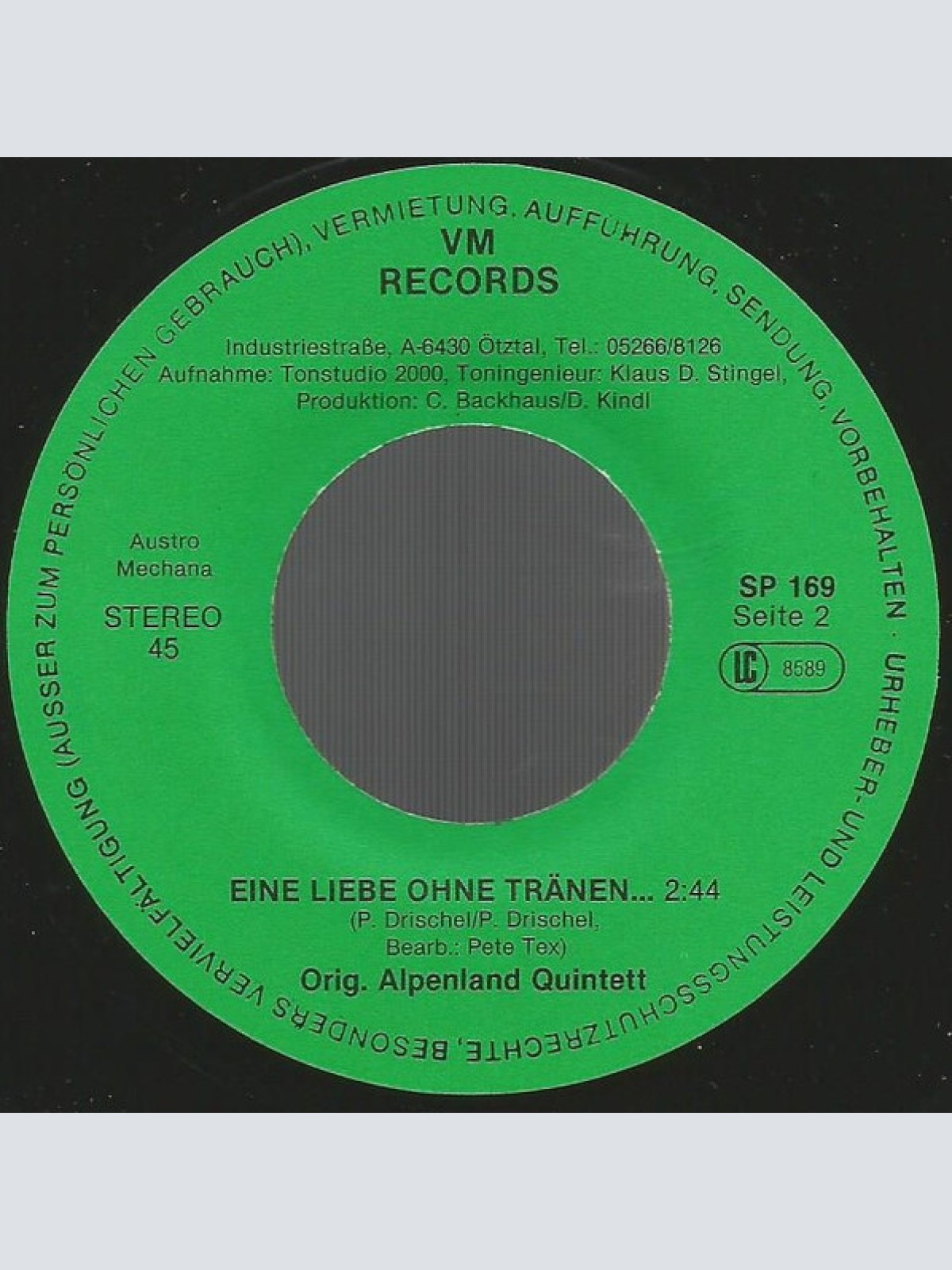 Vinyl / Orig. Alpenland Quintett - Wer Nie Geliebt Hat