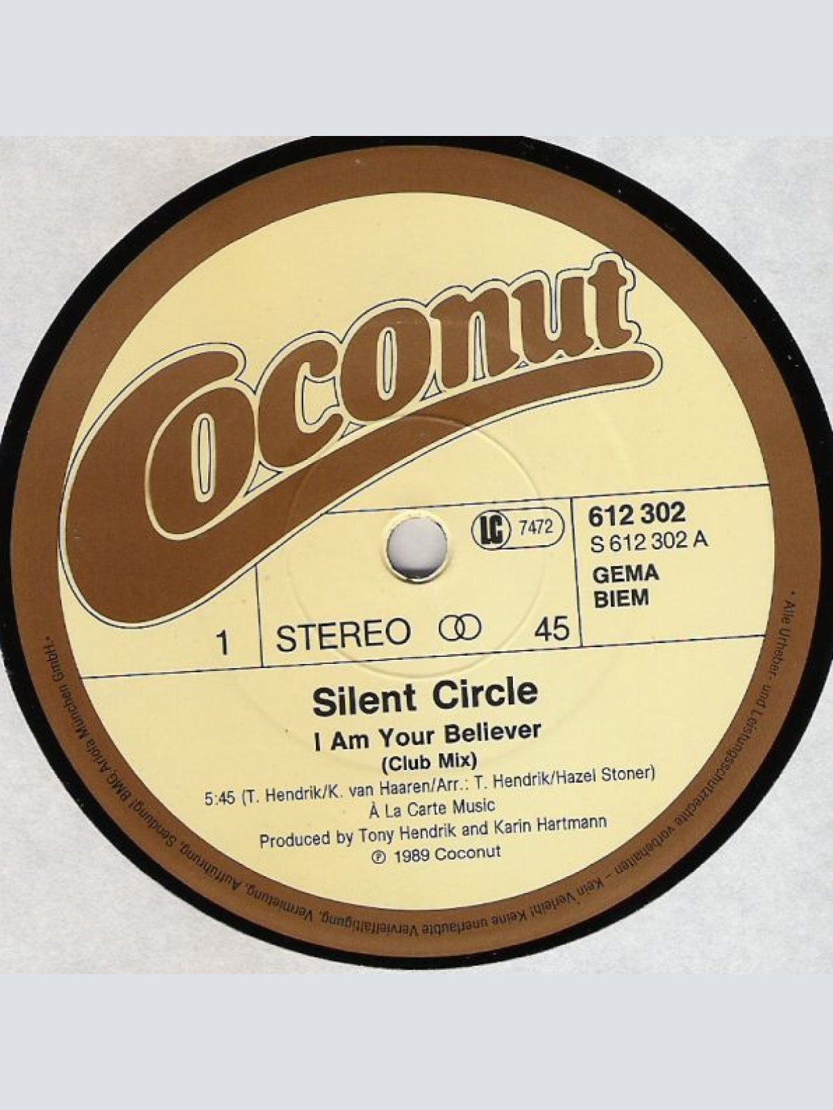 Vinyl / Silent Circle - I Am Your Believer