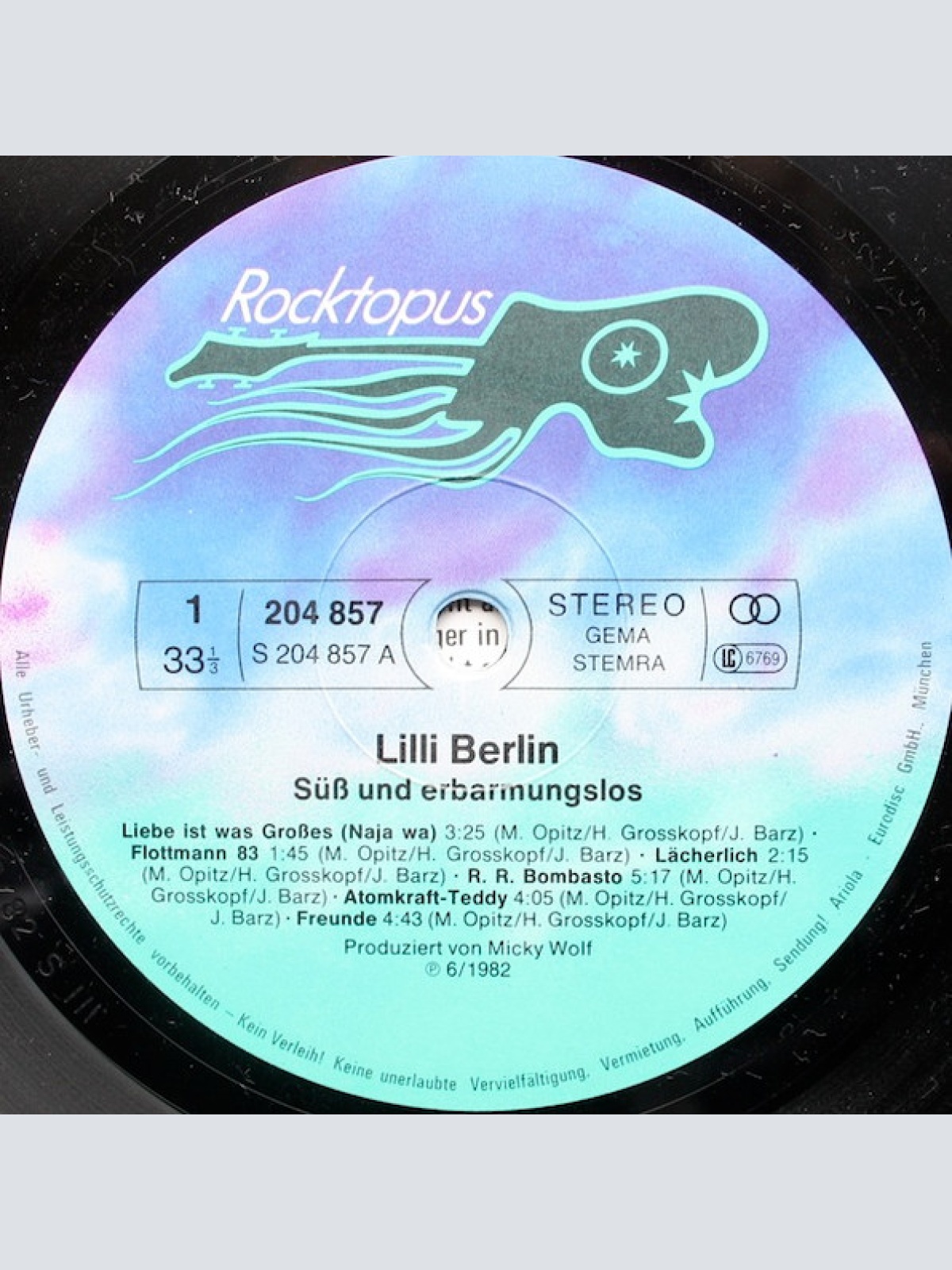 Vinyl / Lilli Berlin - Süss Und Erbarmungslos