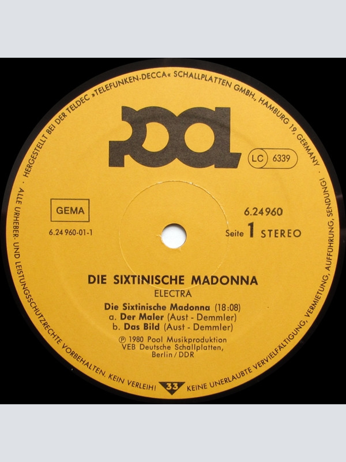 Vinyl / Electra (7) - Die Sixtinische Madonna