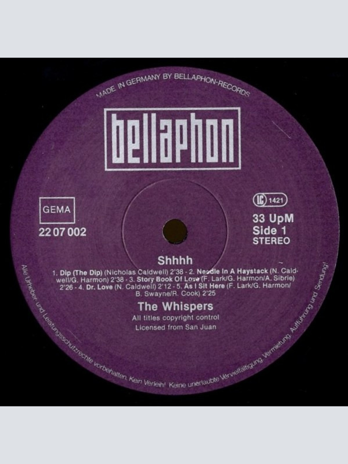 Vinyl / The Whispers - Shhhh