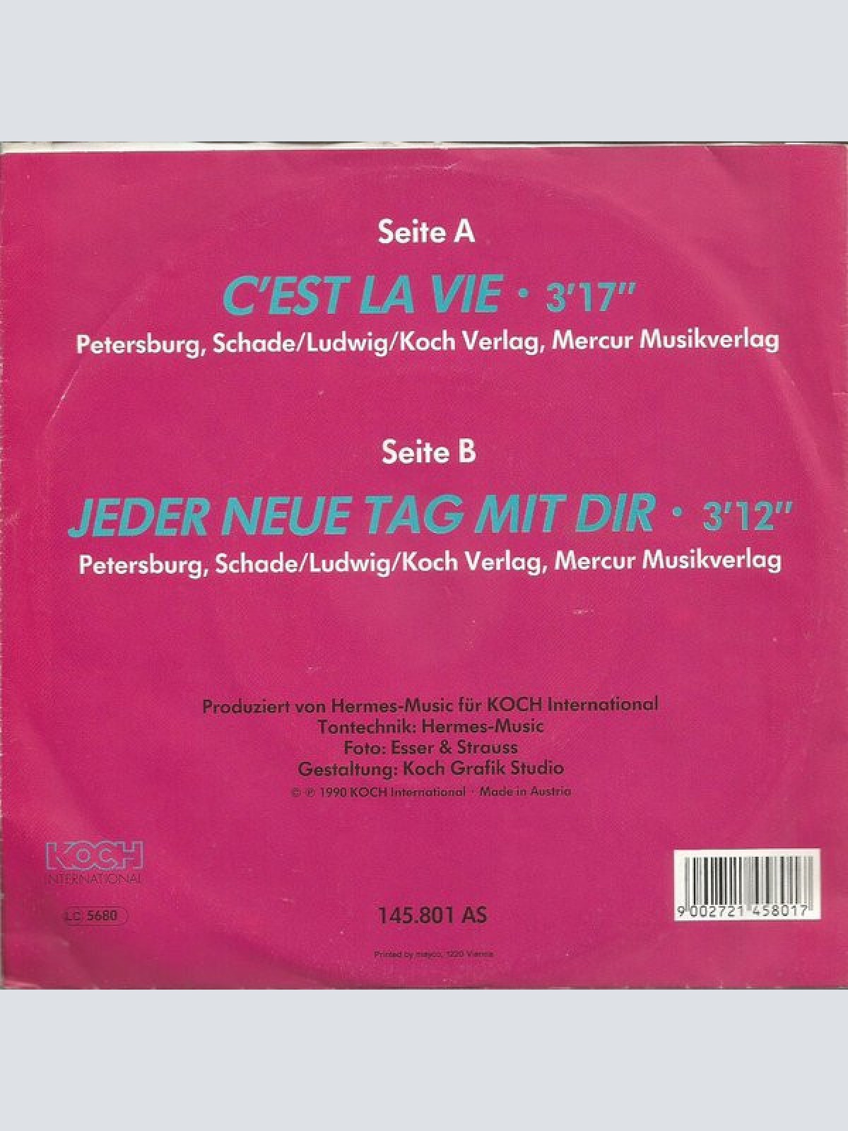 Vinyl / Rendezvous - C'est La Vie