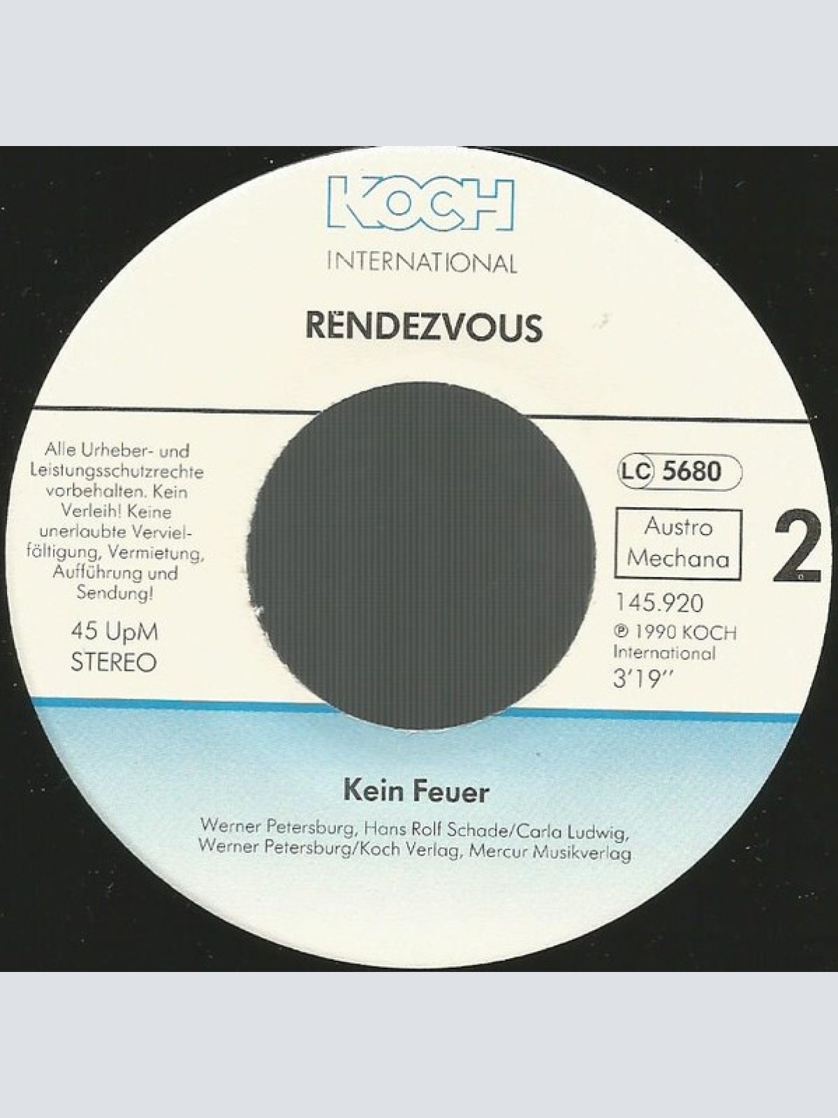 Vinyl / Rendezvous - In Deinem Arm Bin Ich Dem Himmel Nah