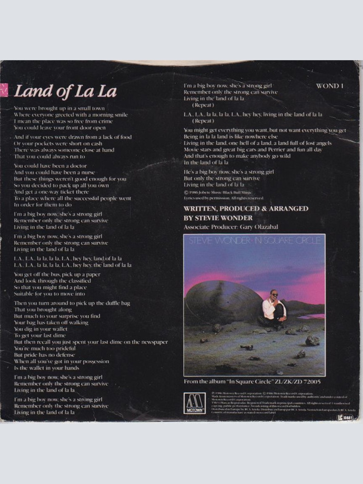 Vinyl / Stevie Wonder - Land Of La La