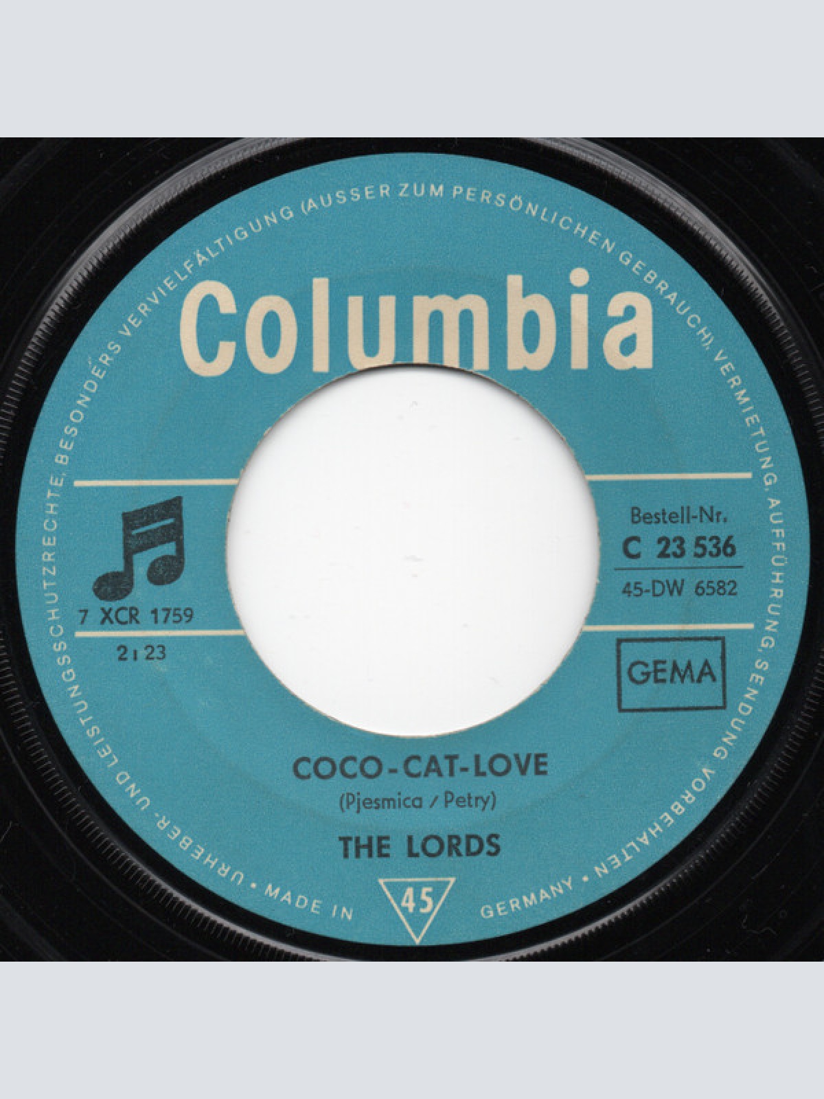 Vinyl / The Lords - Gipsy Boy / Coco-Cat-Love