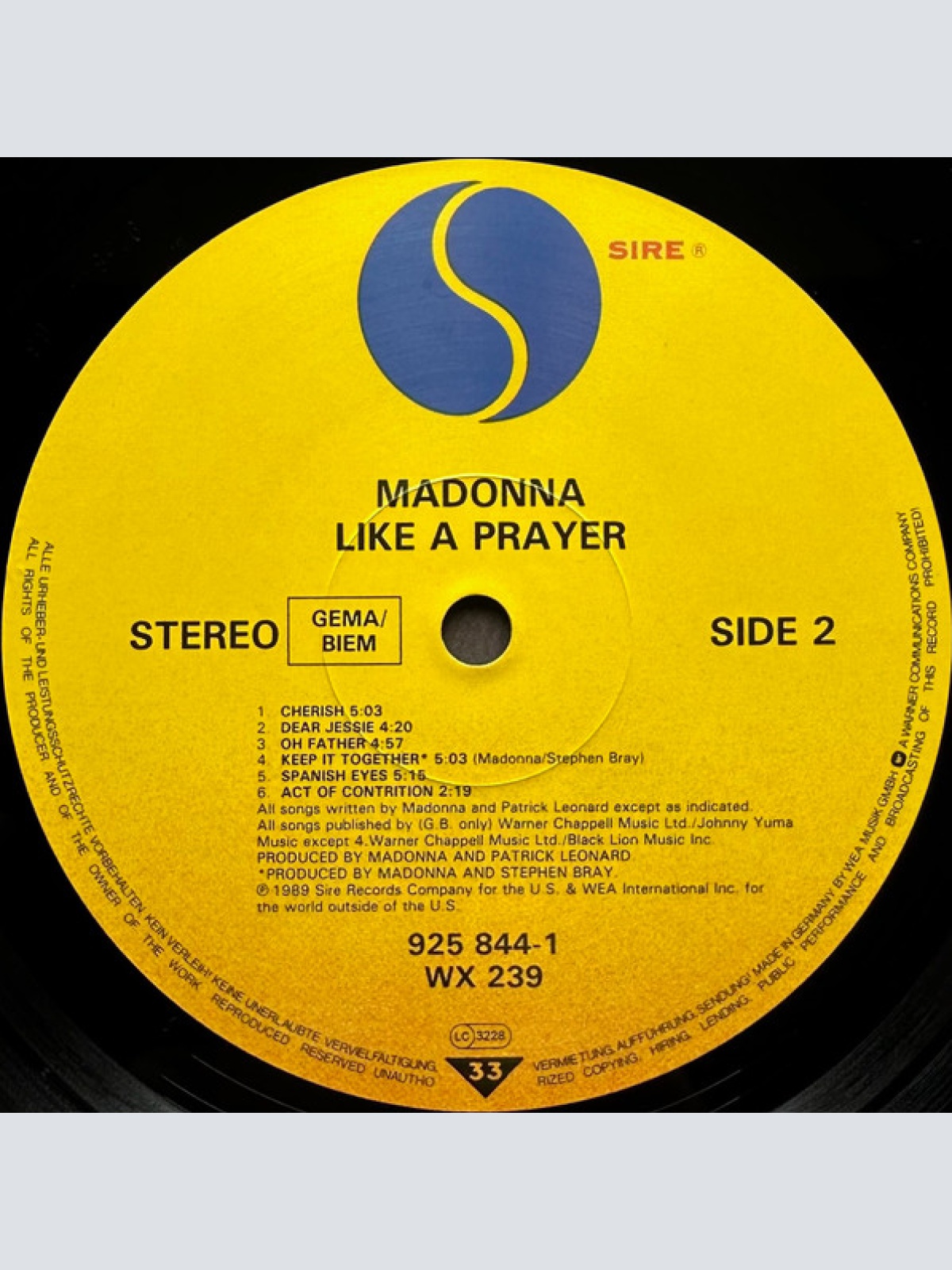 Vinyl / Madonna - Like A Prayer