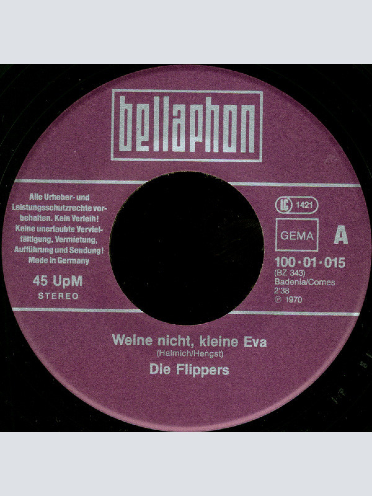 Vinyl / Die Flippers - Weine Nicht Kleine Eva / Sha La La, I Love You