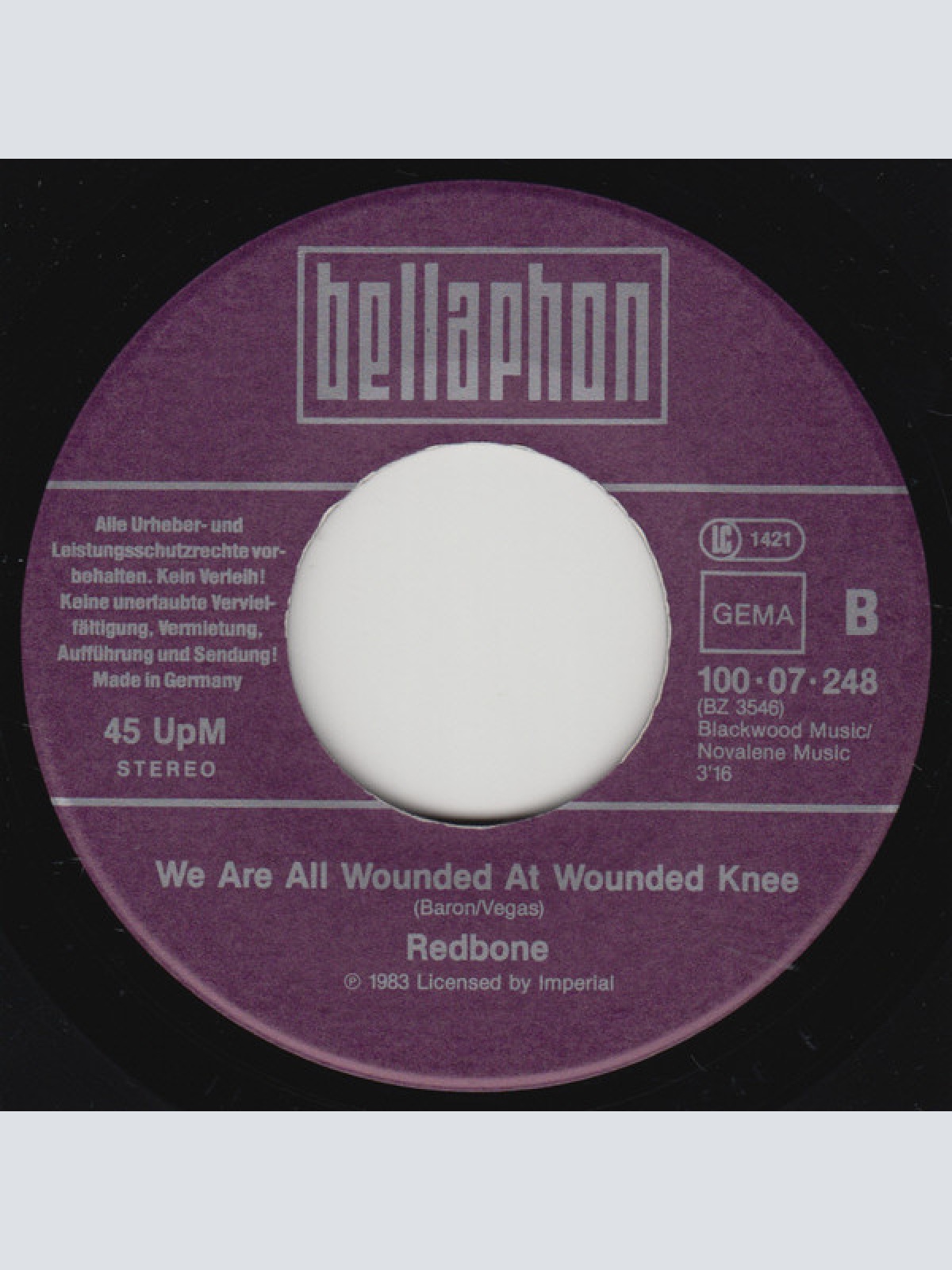 Vinyl / Redbone - Maggie / We Are All Wounded At Wounded Knee