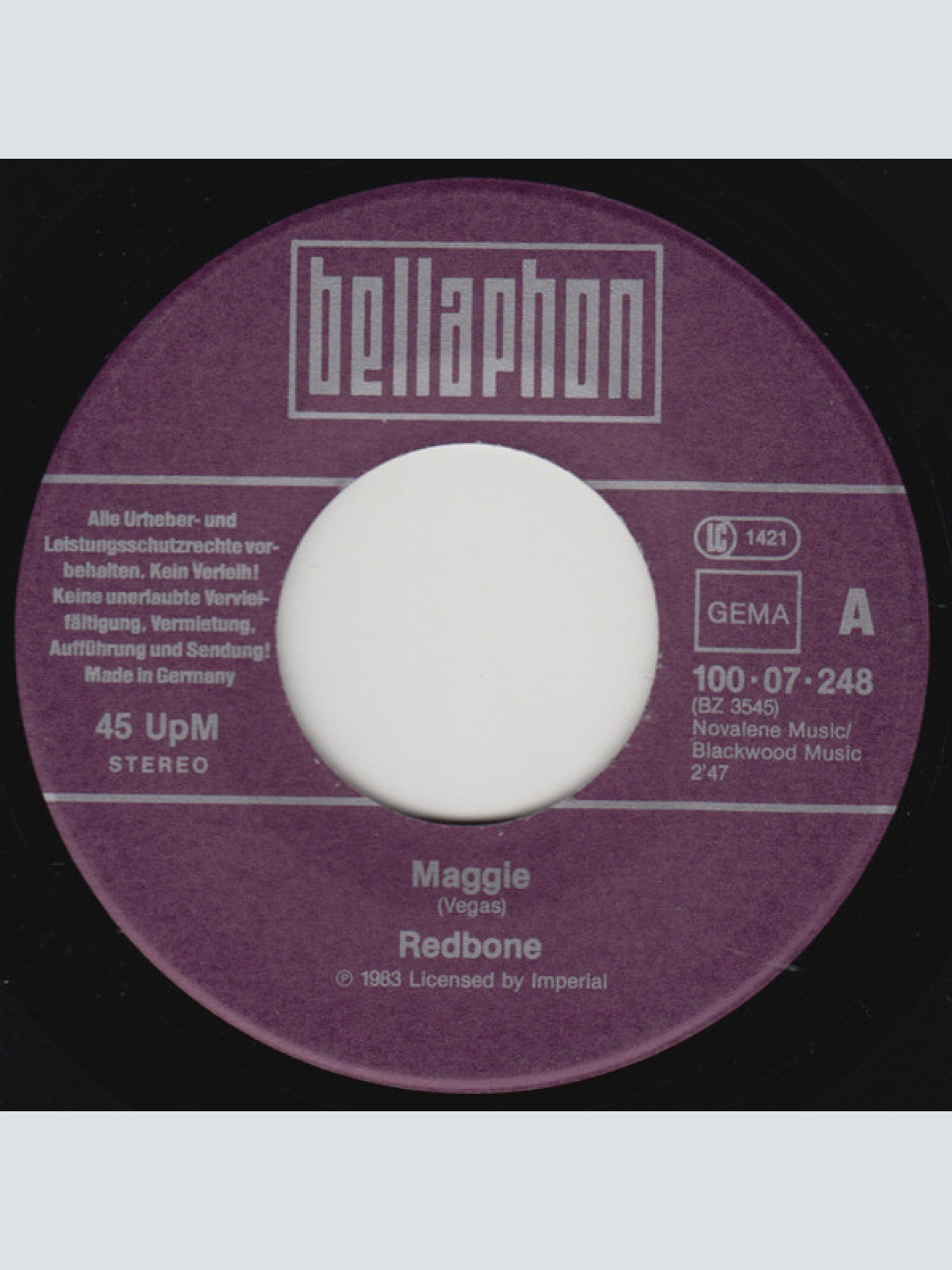 Vinyl / Redbone - Maggie / We Are All Wounded At Wounded Knee