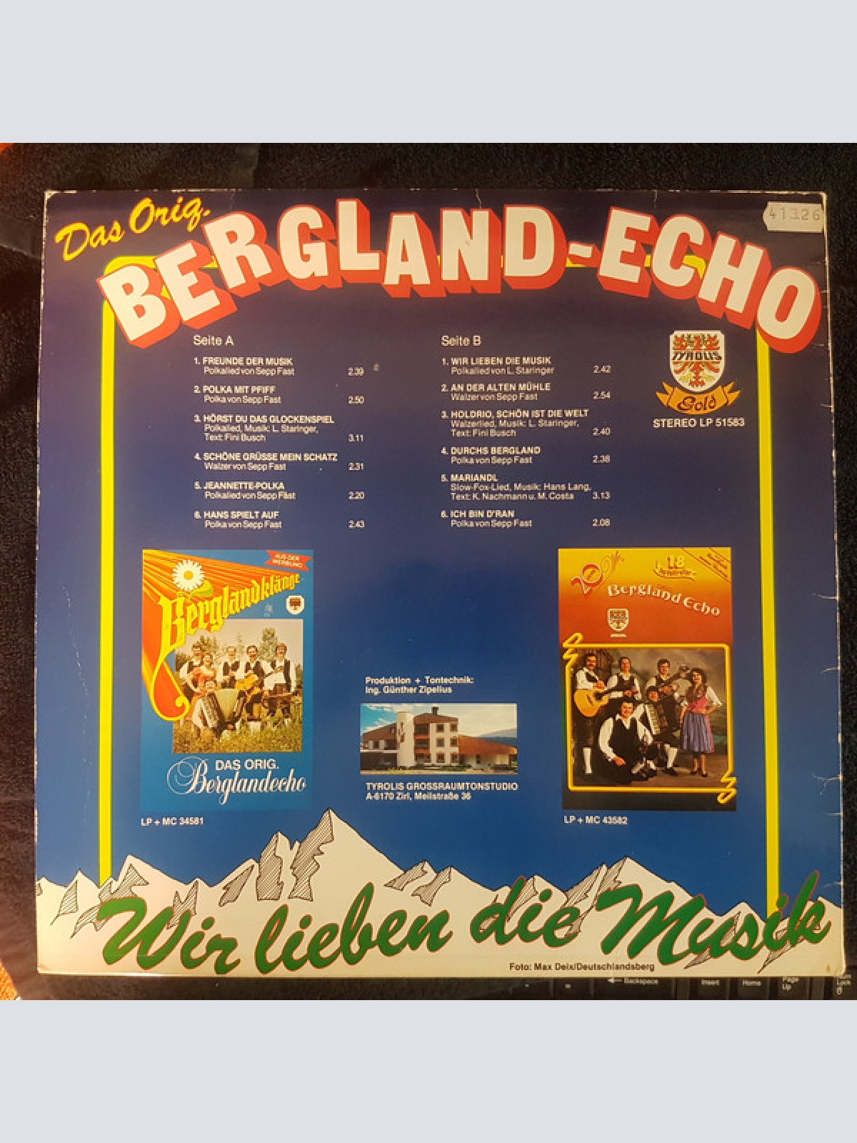 Vinyl / Das Orig. Bergland-Echo* - Wir Lieben Die Musik