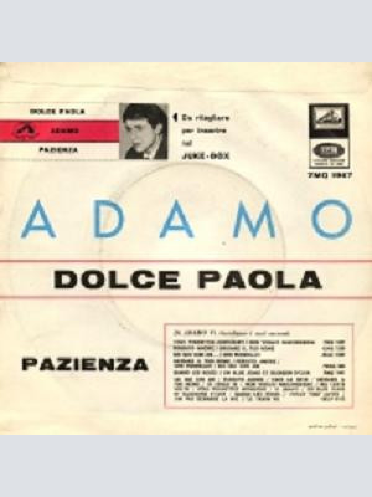 Vinyl / Adamo - Dolce Paola