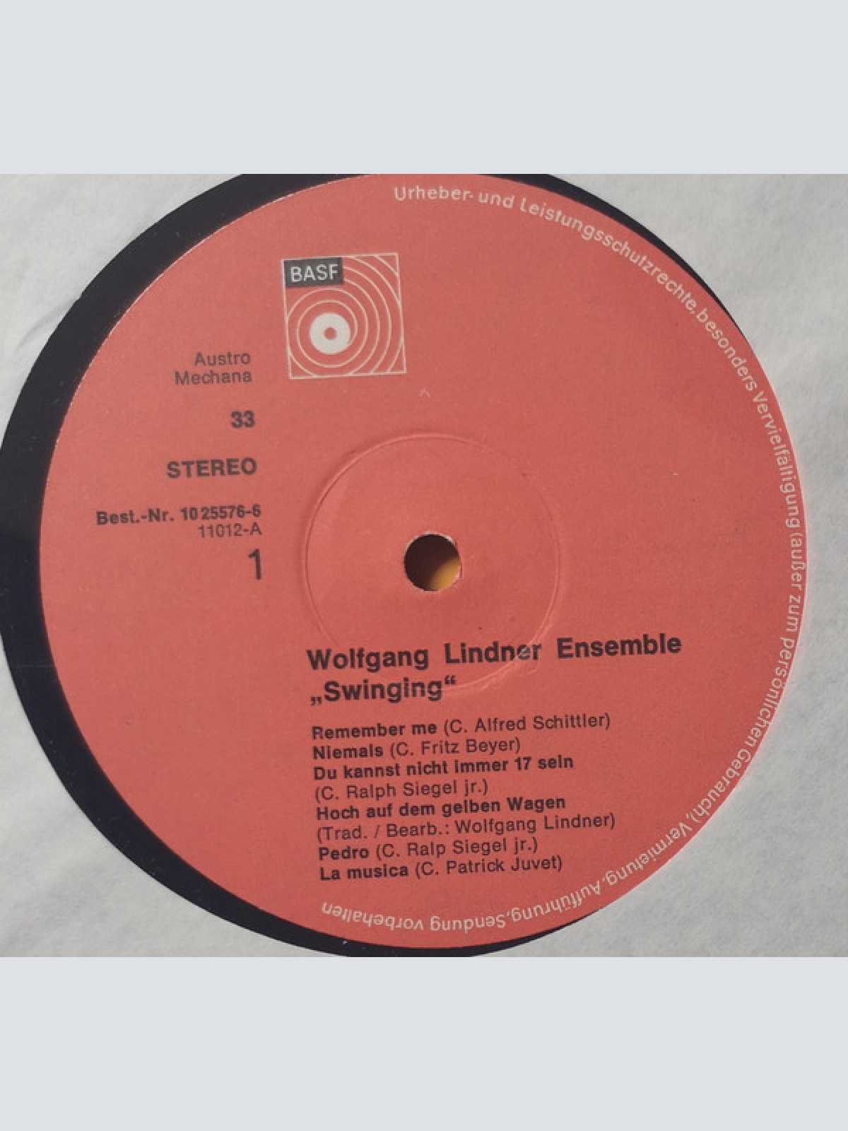 Vinyl / Wolfgang Lindner Ensemble* - Swinging