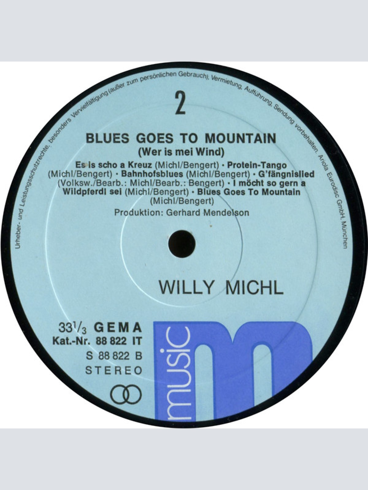Vinyl / Willy Michl - Blues Goes To Mountain (Wer Is Mei Wind)
