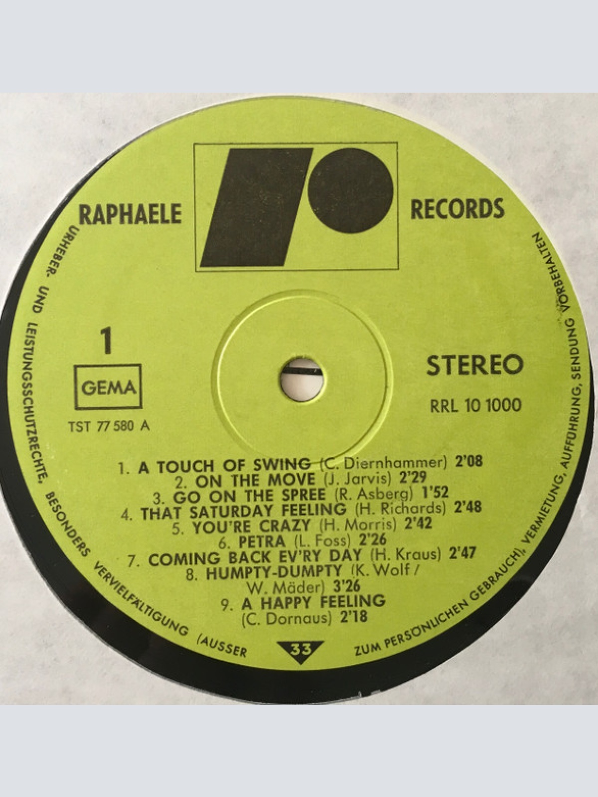 Vinyl / Heinz Hötter, Reginald Hale, Carlos Diernhammer, The Golden Eight, V.S. - Untitled