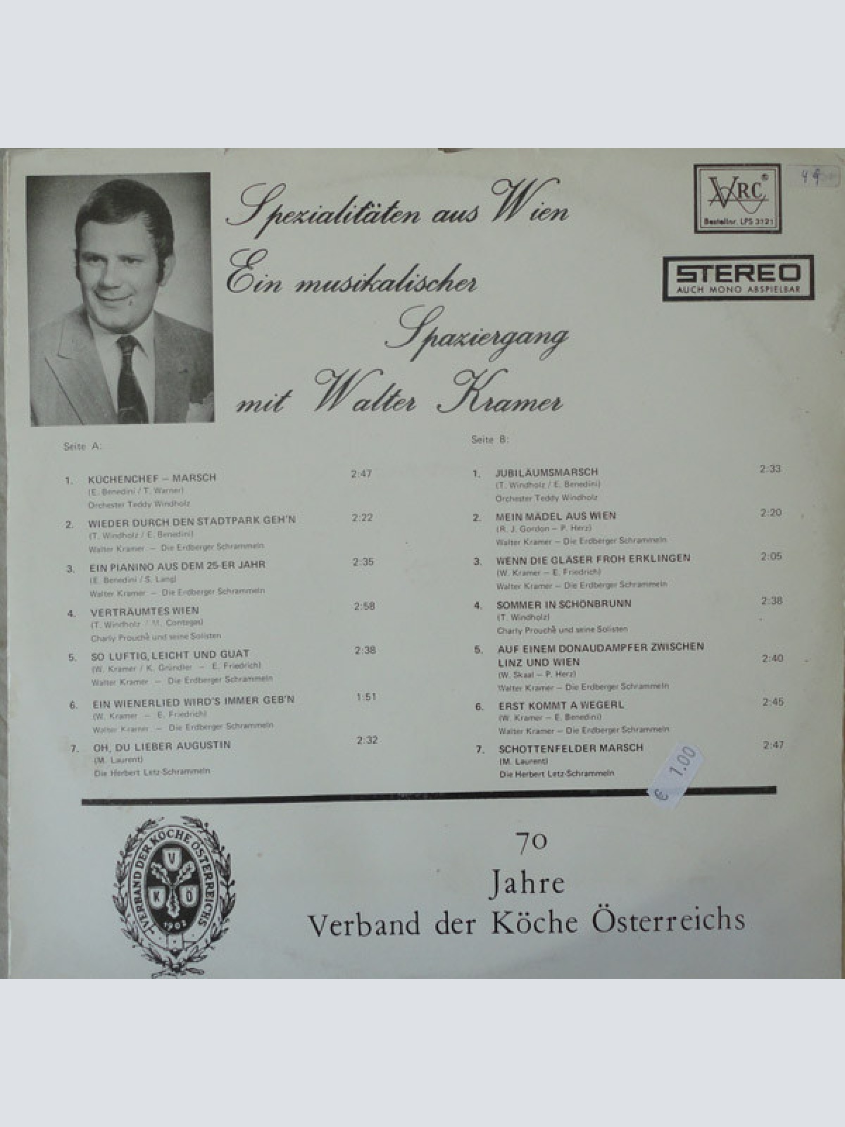 Vinyl / Walter Kramer (3) - Spezialitäten Aus Wien - Ein Musikalischer Spaziergang Mit Walter Kramer