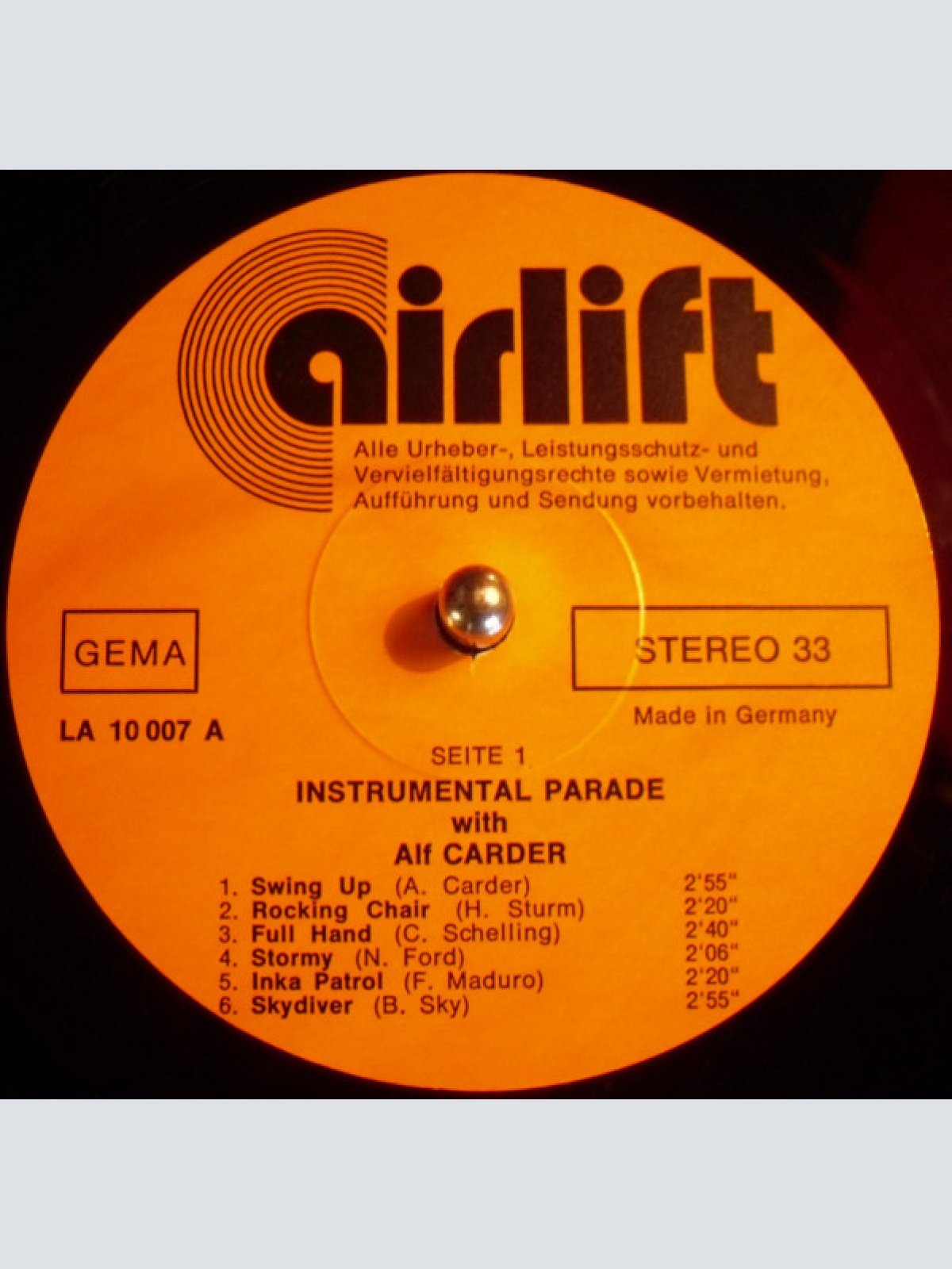 Vinyl / Alf Carder / Sid Sidney - Instrumental Parade With Alf Carder And Sid Sidney