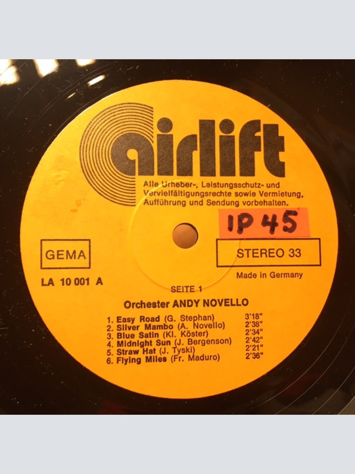 Vinyl / Orchester Andy Novello / Orchester Franco Maduro - Andy Novello - Franco Maduro