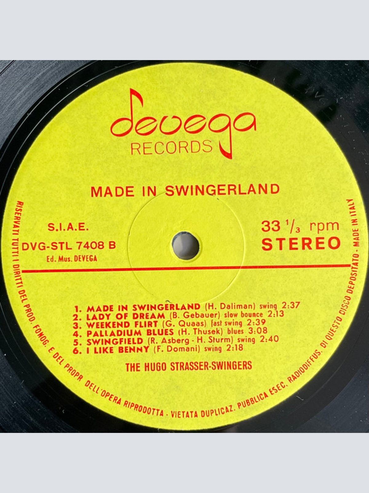 Vinyl / The Hugo Strasser Swingers - Made In Swingerland