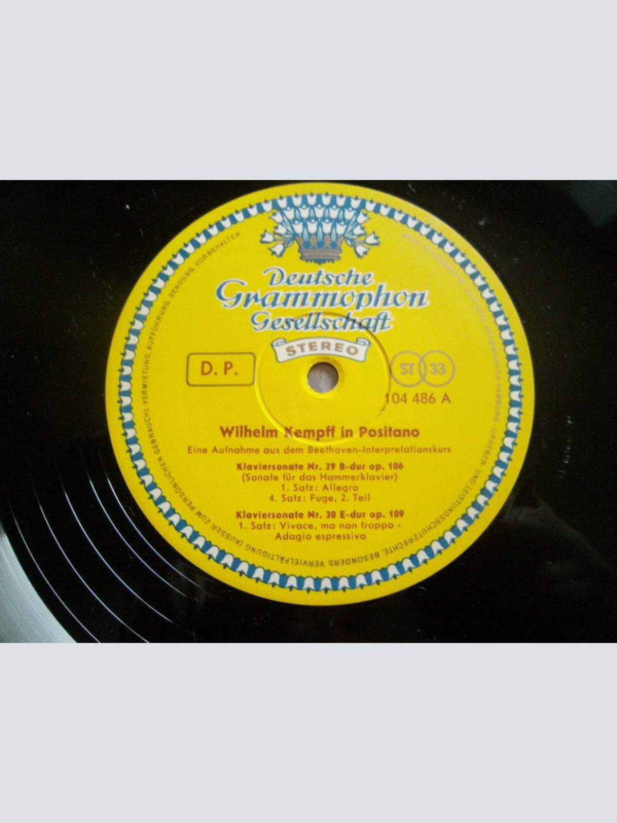 Vinyl / Wilhelm Kempff - Den Freunden Unseres Hauses Zum Jahreswechsel 1966/67 - Wilhelm Kempff In Positano - Eine Aufnahme Aus Dem Beethoven-Interpretationskurs