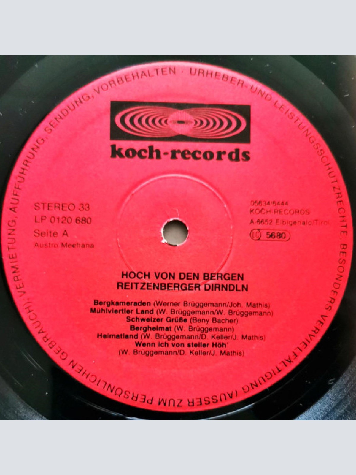 Vinyl / Reitzenberger Dirndln - Hoch Von Den Bergen