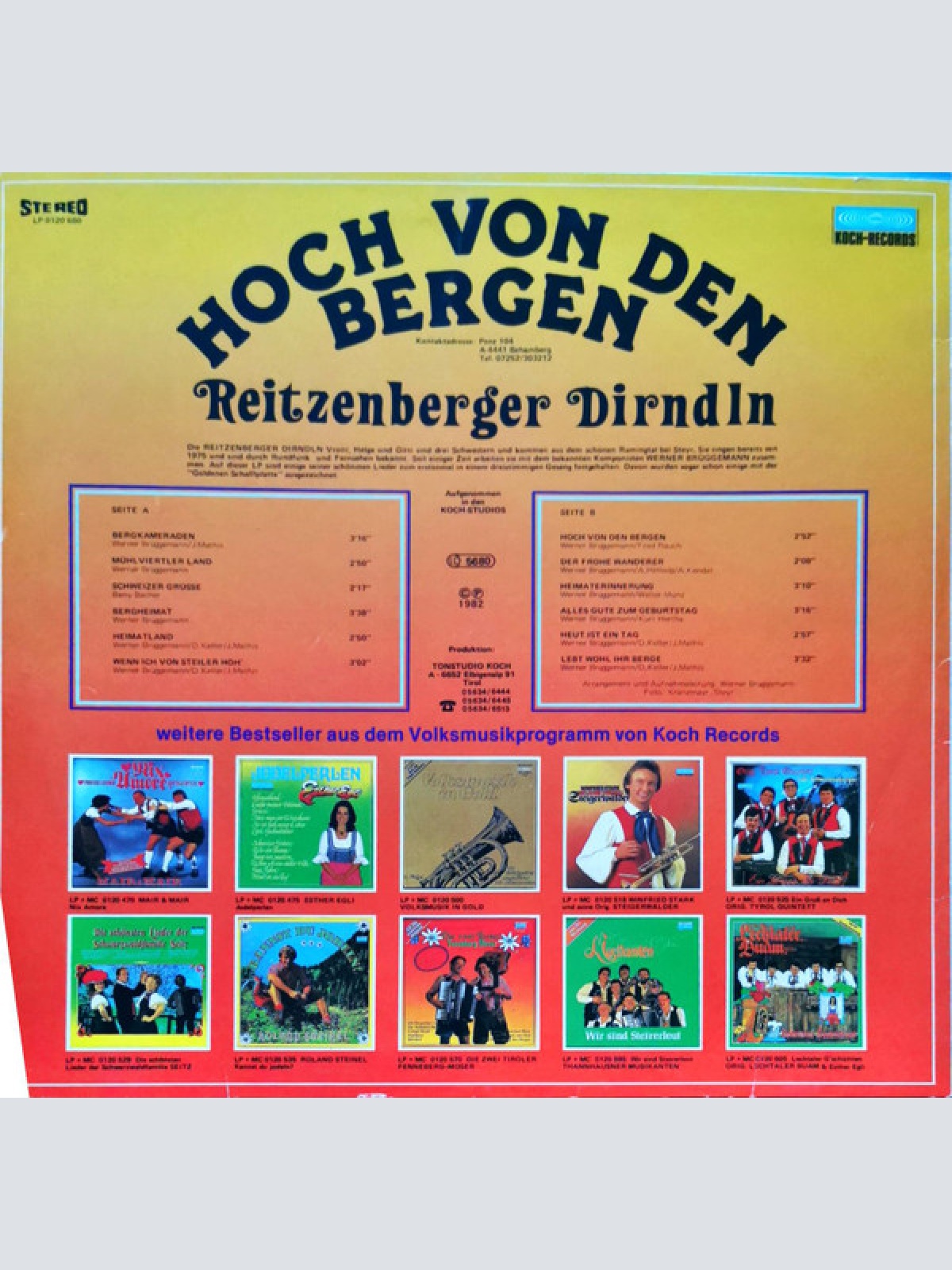 Vinyl / Reitzenberger Dirndln - Hoch Von Den Bergen