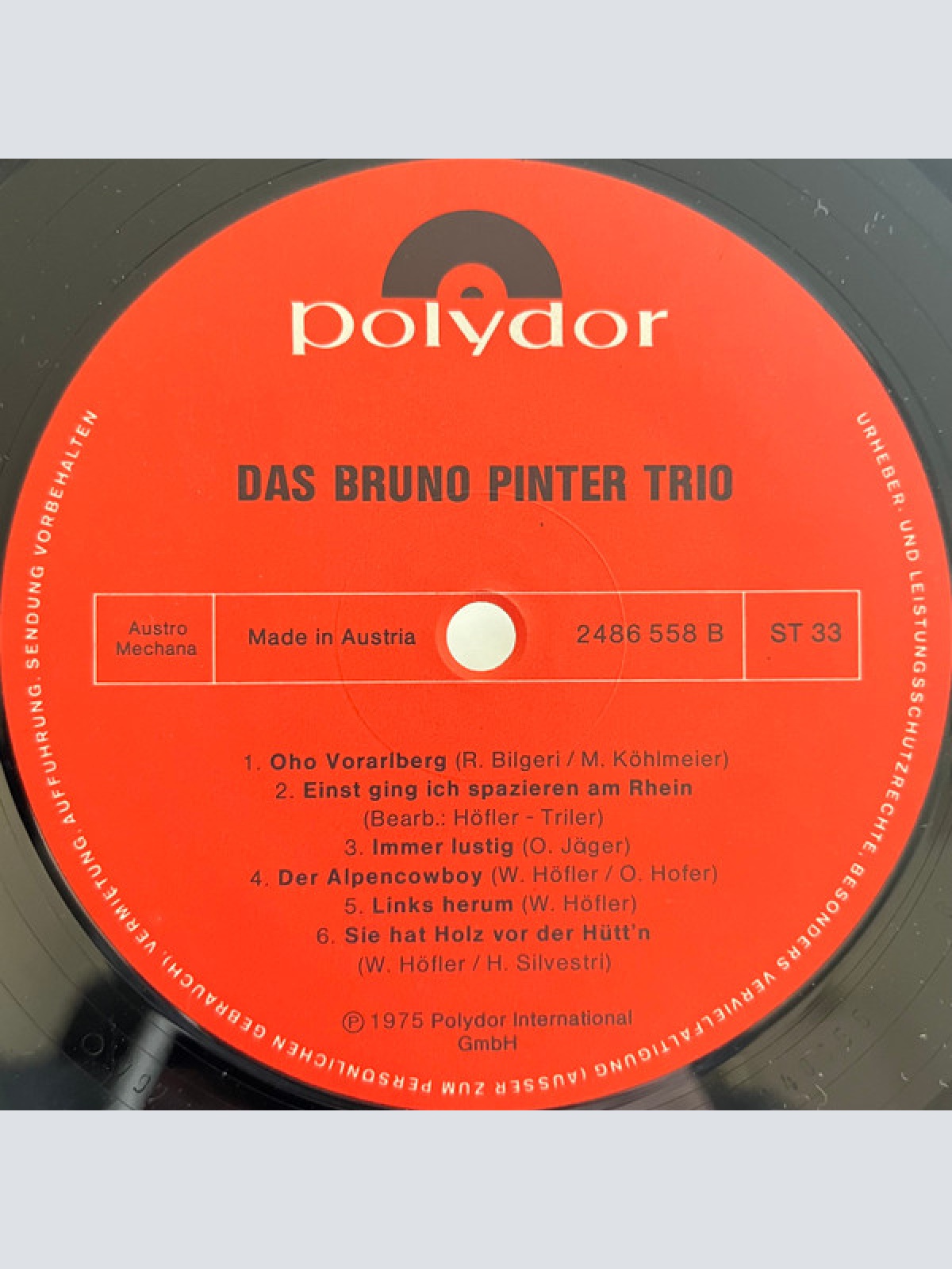 Vinyl / Bruno Pinter Trio - Bruno Pinter Trio