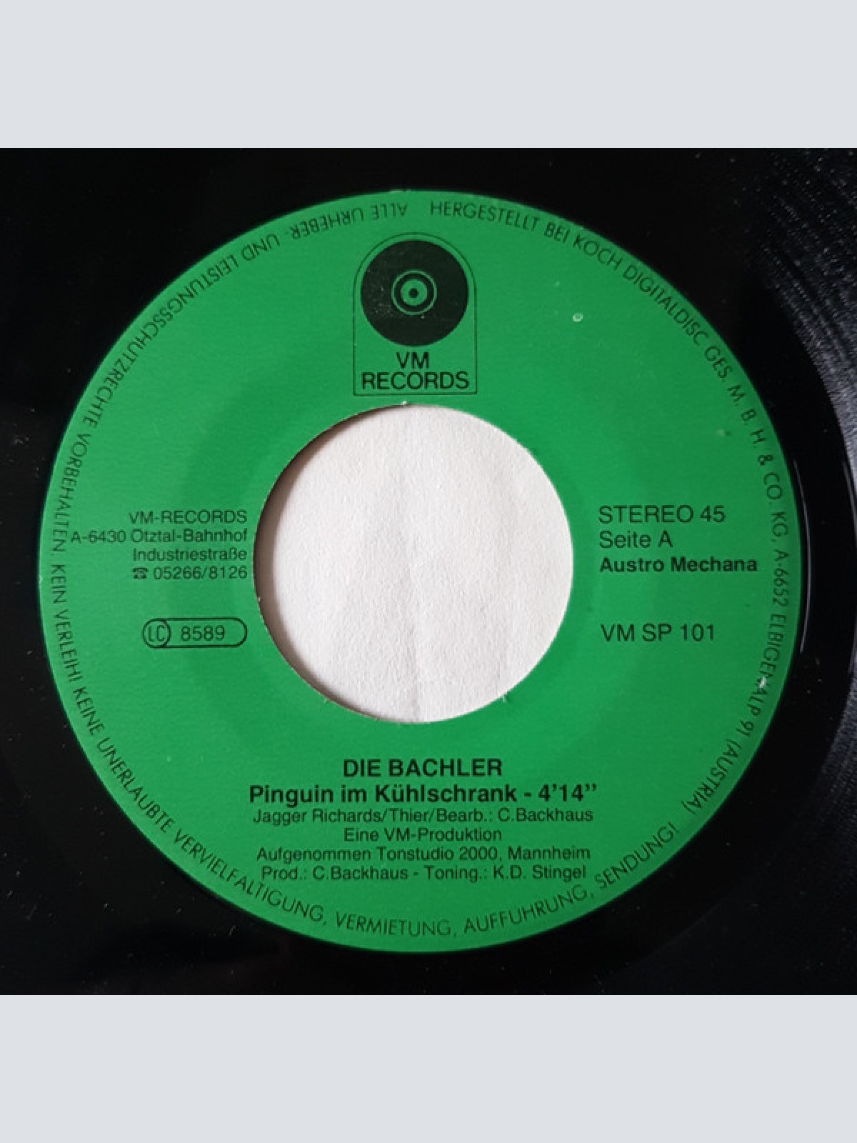 Vinyl / Die Bachler* - Pinguin Im Kühlschrank