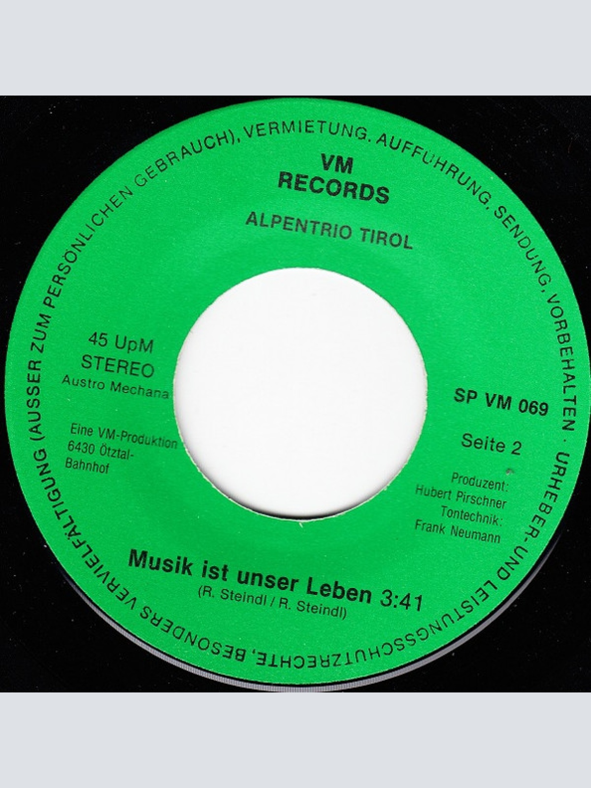 Vinyl / Alpentrio Tirol - Tepperter Bua / Musik Ist Unser Leben