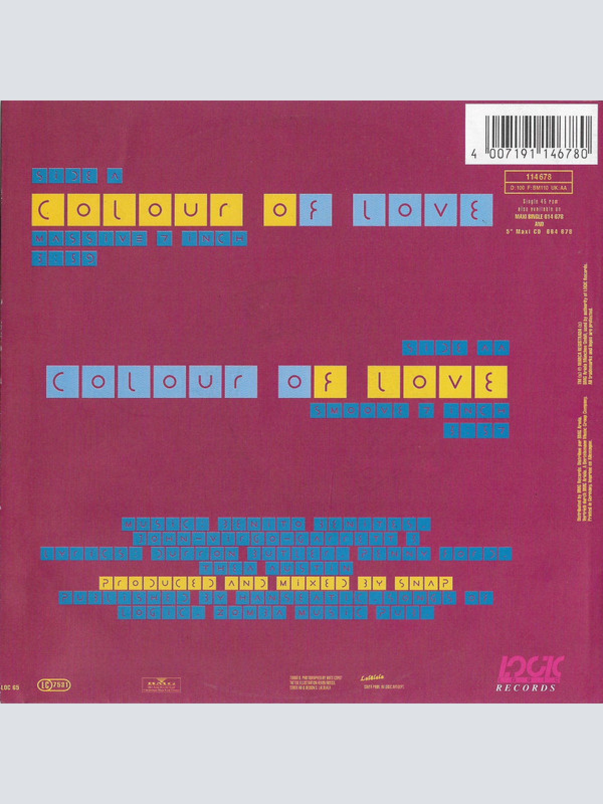 Vinyl / Snap! - Colour Of Love