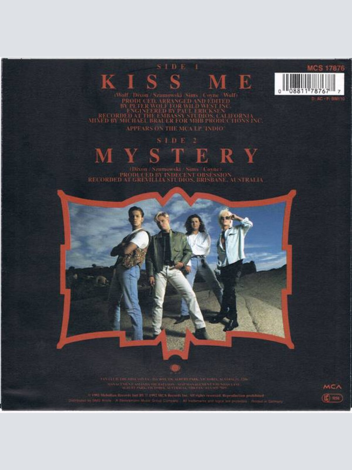 Vinyl / Indecent Obsession - Kiss Me