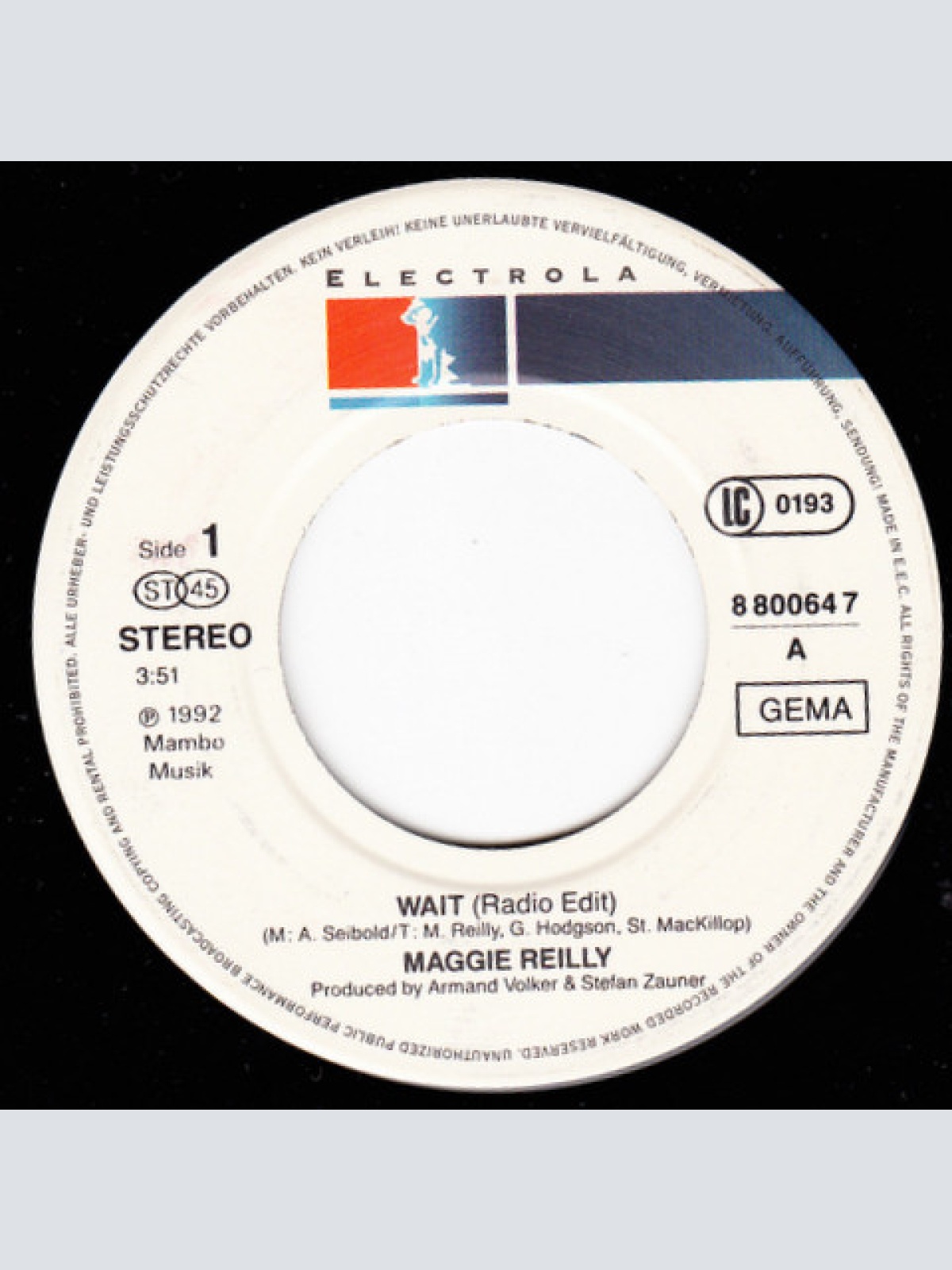 Vinyl / Maggie Reilly - Wait