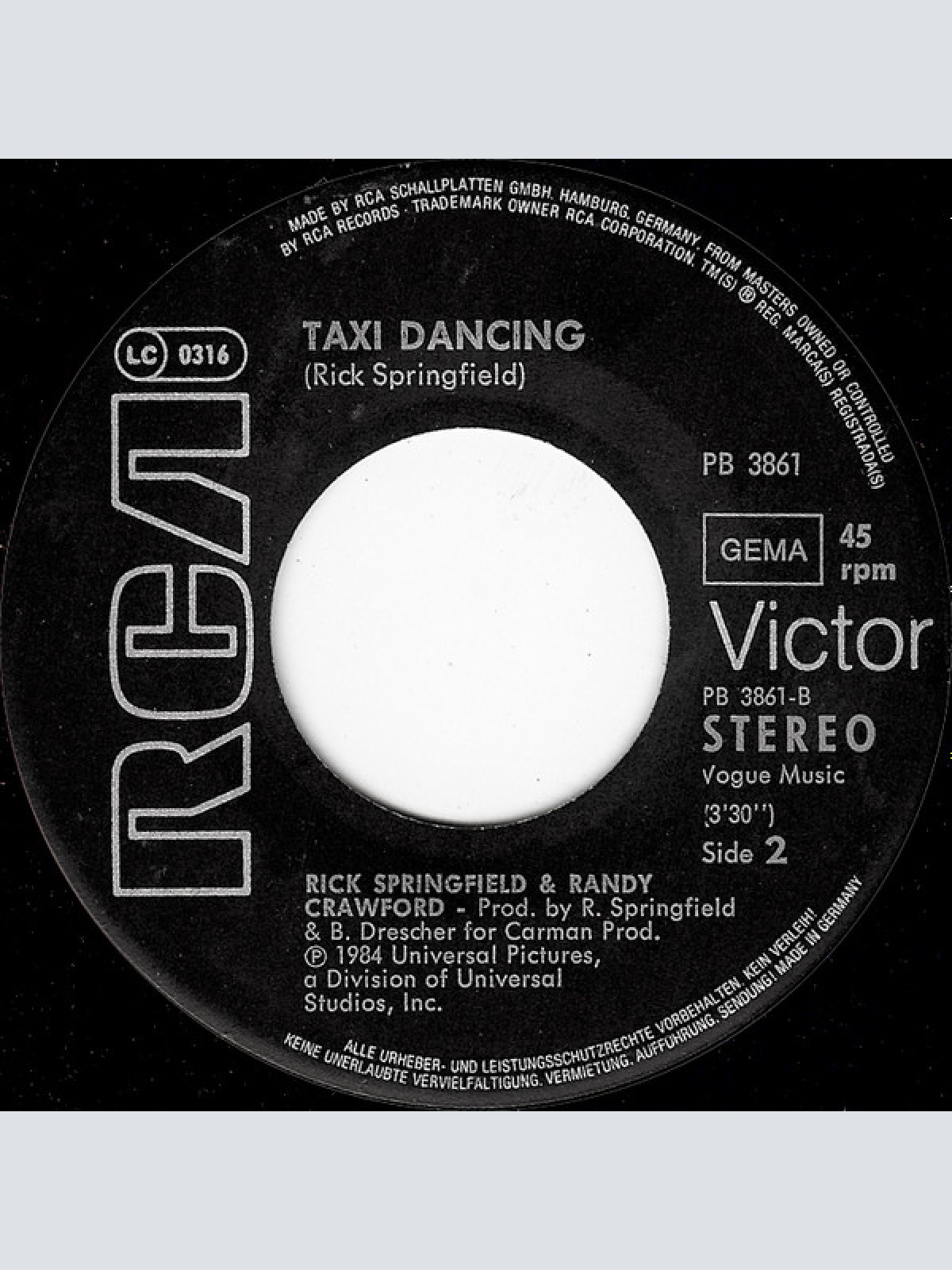 Vinyl / Rick Springfield - Bop 'Til You Drop