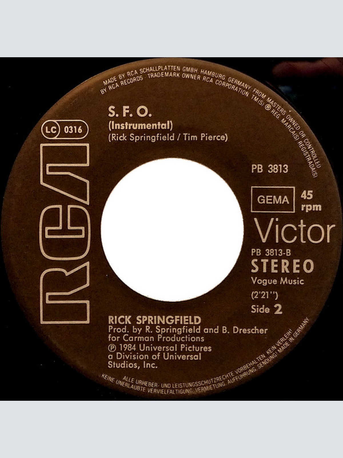 Vinyl / Rick Springfield - Don't Walk Away