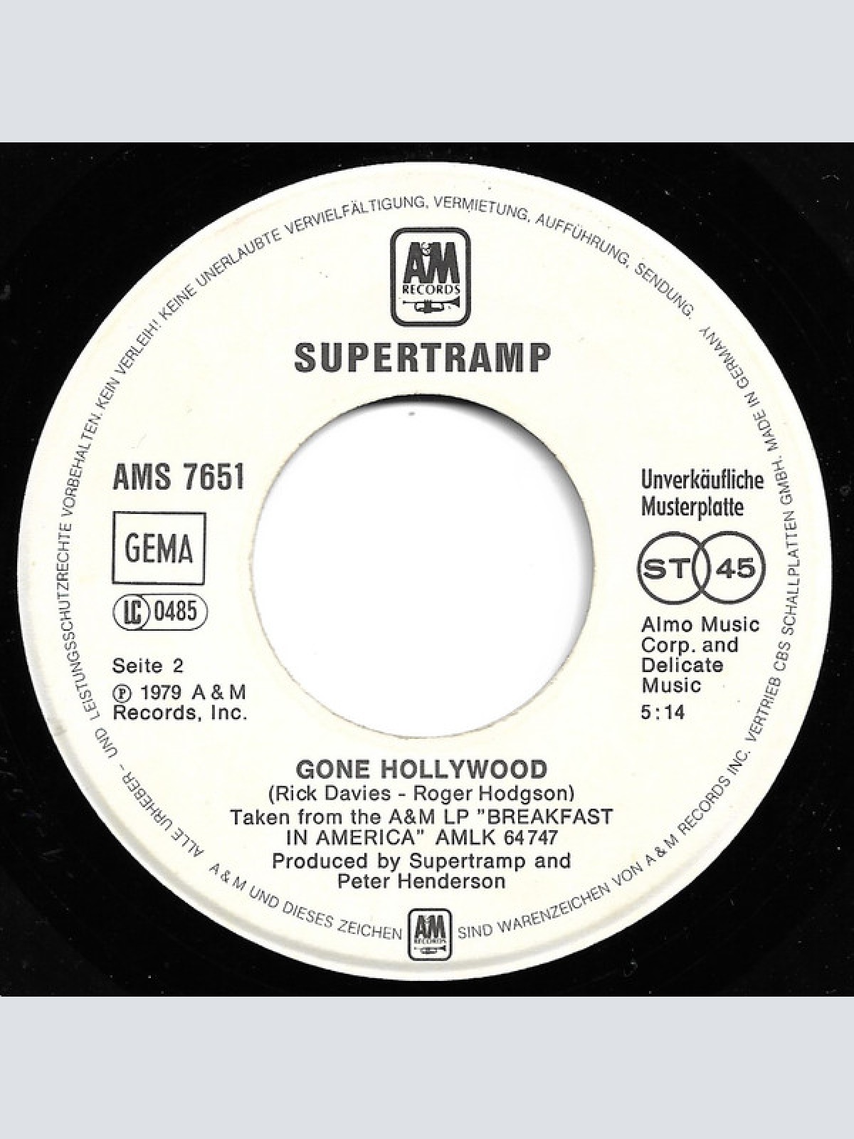 Vinyl / Supertramp - Breakfast In America